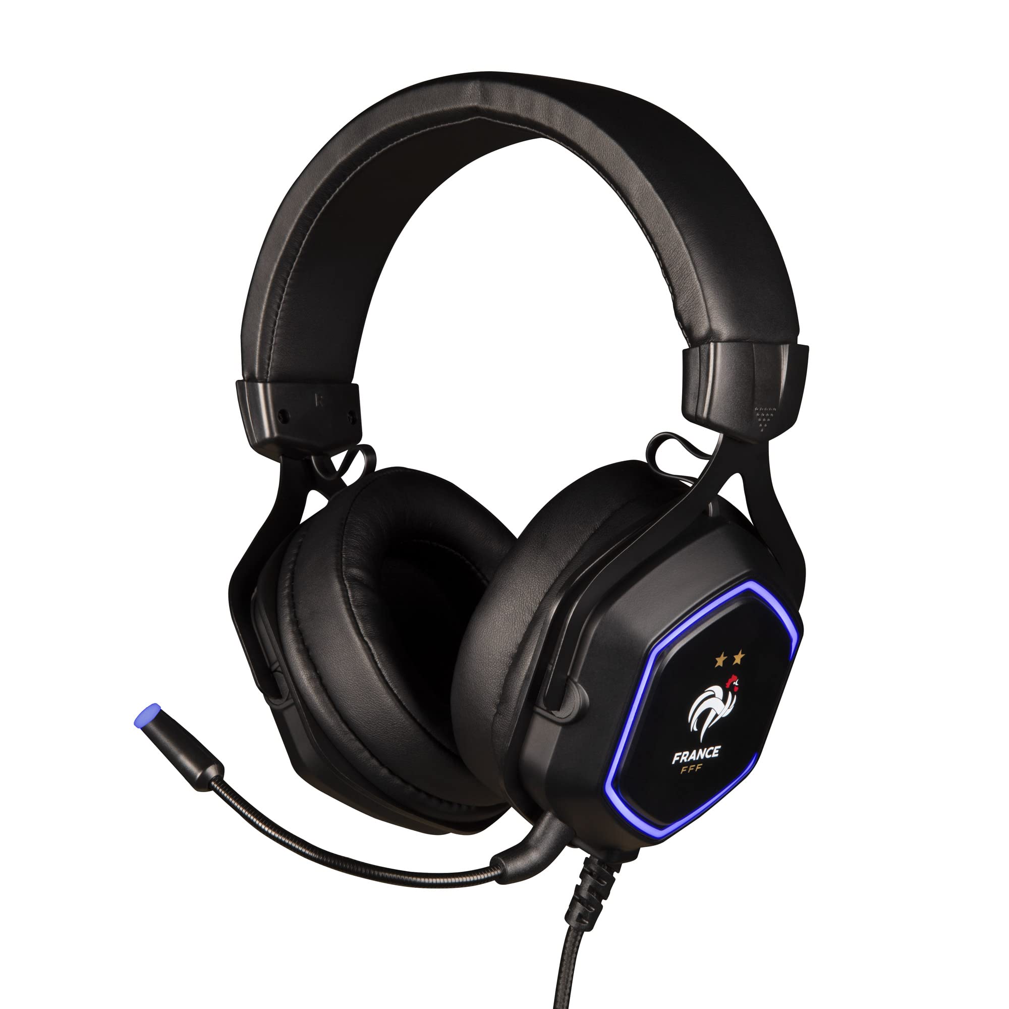 Konix FFF Kabelgebundenes Gaming-Headset Hexagon 7.1 für Konsolen, PC, Smartphones und Tablets - Flexibles Mikrofon - 50 mm Lautsprecher.