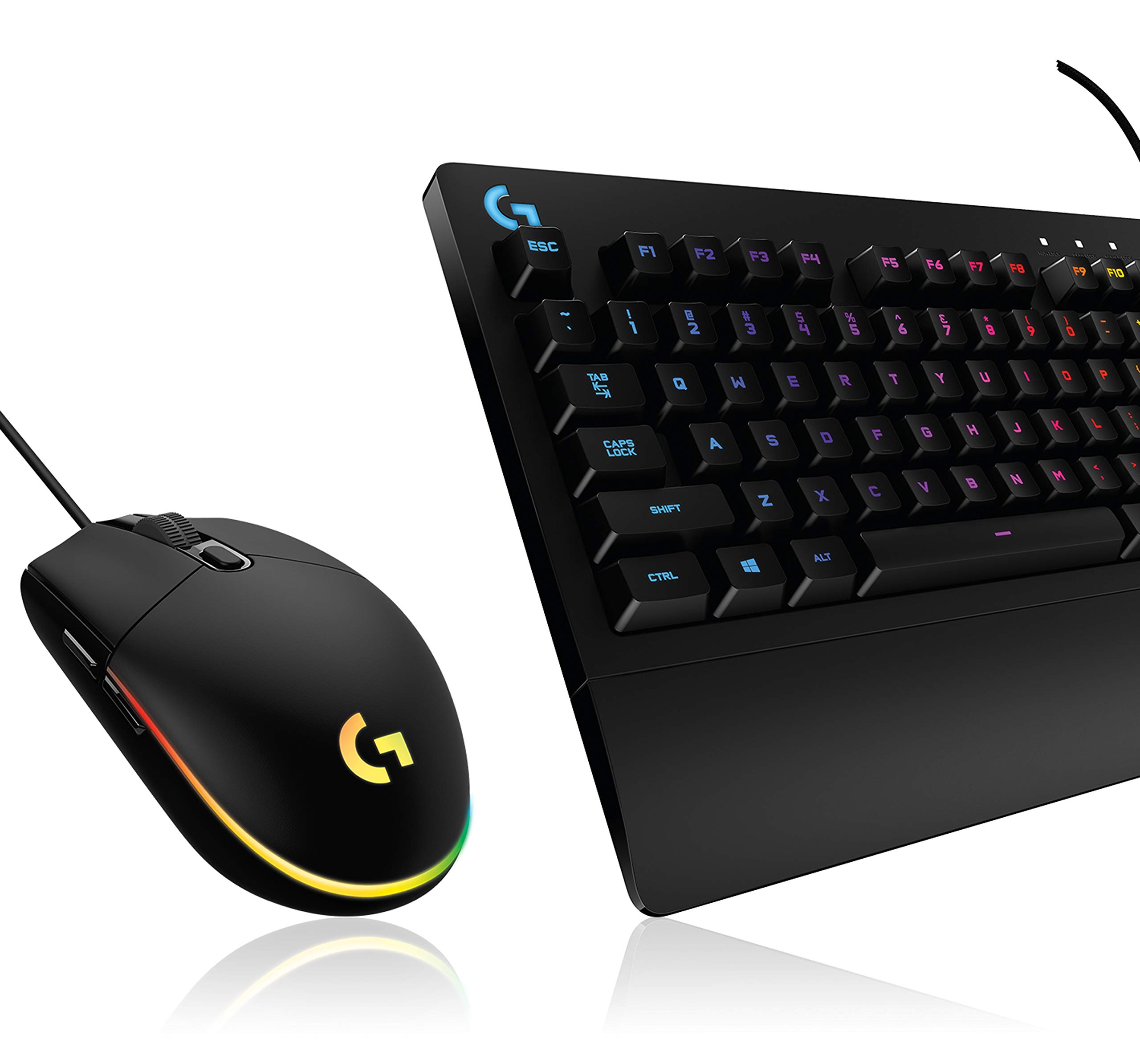 Logitech G213 Prodigy Gaming-Tastatur, RGB-Beleuchtung, Programmierbare G-Tasten + Logitech G203 Gaming-Maus mit anpassbarer LIGHTSYNC RGB-Beleuchtung, 6 programmierbare Tasten
