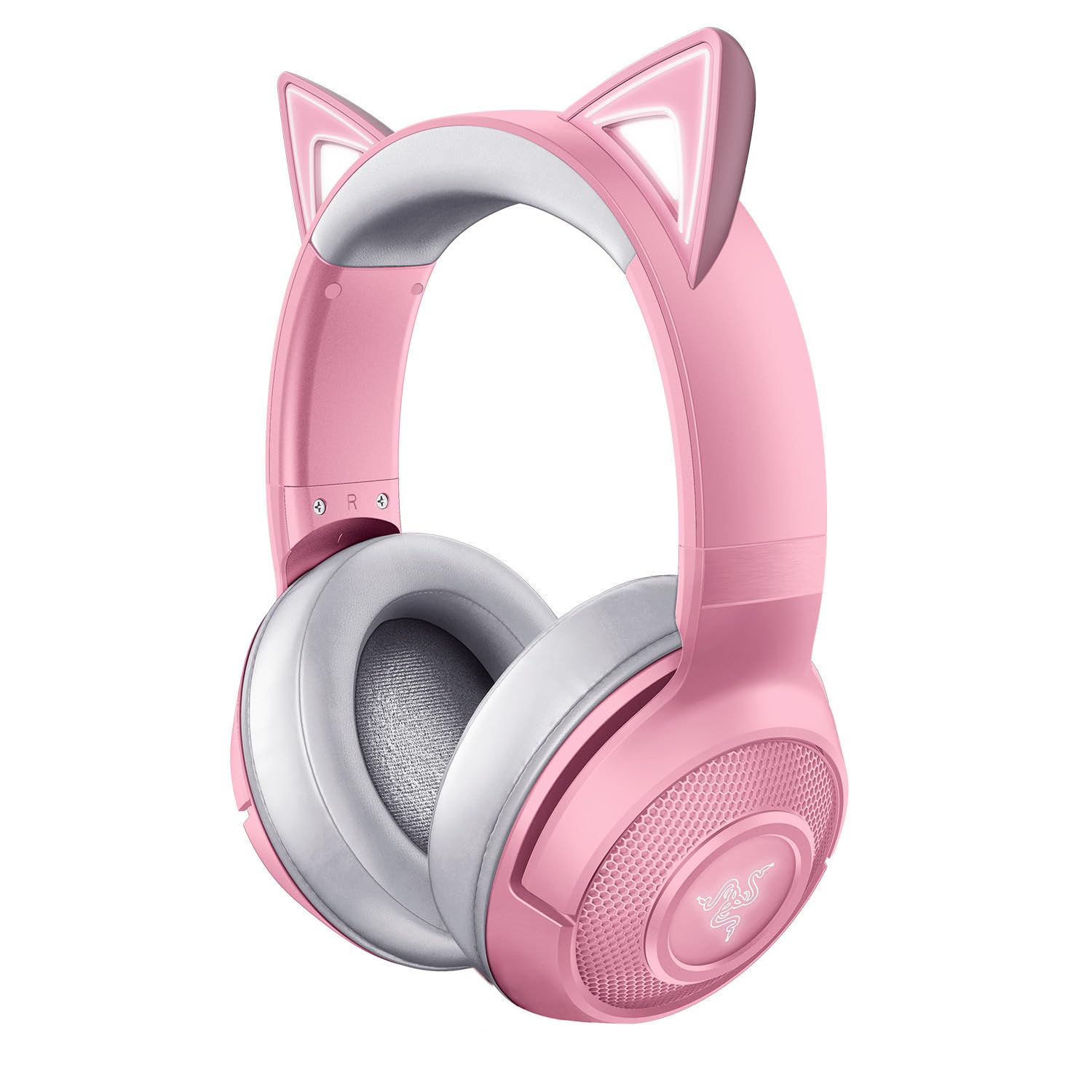 Razer Kraken Kitty BT - Kabelloses Bluetooth Gaming Katzenohren-Headset (Chroma-RGB, Internes Mikrofon, 40mm Treiber, Ohrmuschel-Bedienelemente) Quartz