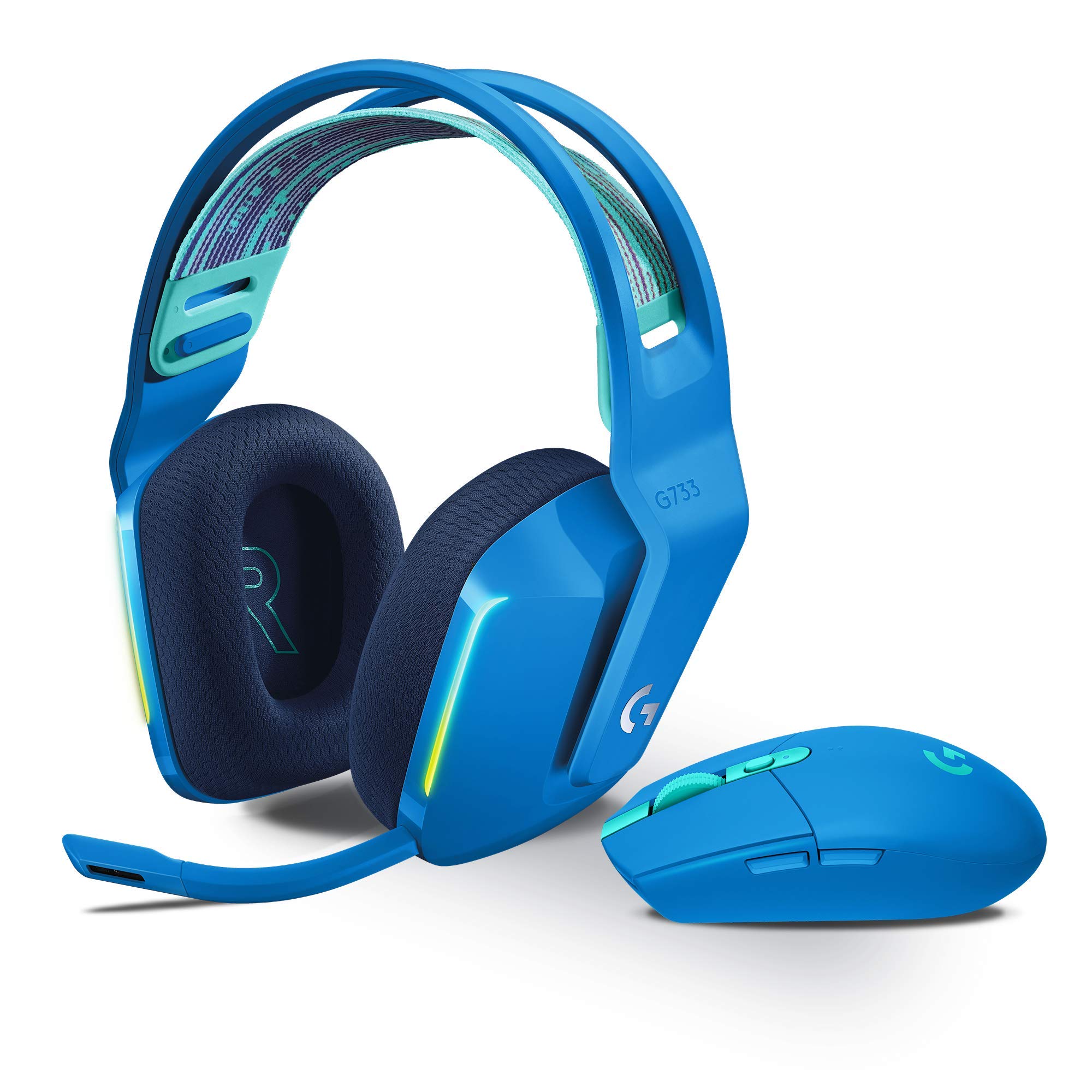 Logitech G305 Lightspeed Wireless Gaming Maus + Logitech G733 Lightspeed Kabelloses Gaming Headset mit Kopfbügel