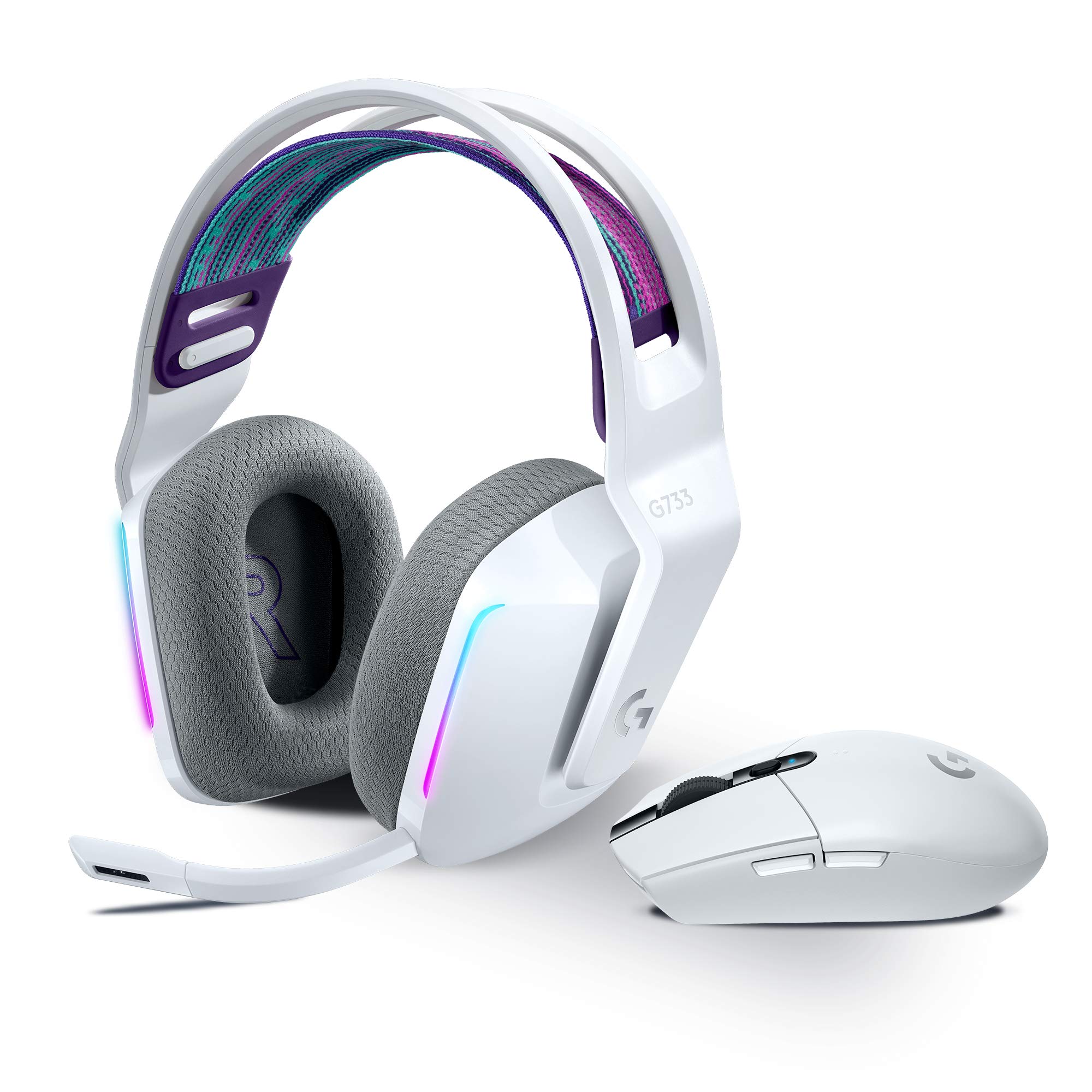 Logitech G305 LIGHTSPEED kabellose Gaming-Maus + Logitech G733 LIGHTSPEED Kabelloses Gaming Headset mit Kopfbügel