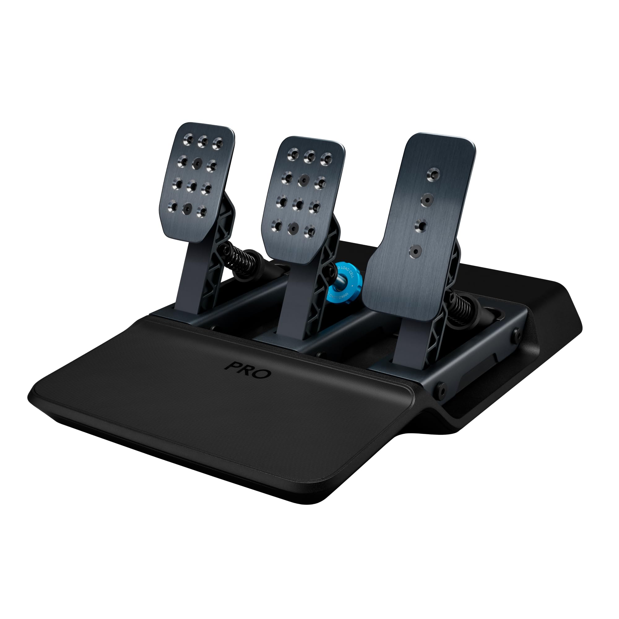Logitech G PRO Racing Pedale – Rennsimulator-Pedale mit 100 kg Wägezellenbremse, vollständig anpassbar, austauschbare Federn und Elastomere, modulares Design