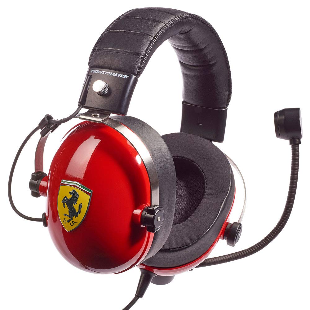 Thrustmaster T.Racing Scuderia Ferrari Edition-DTS - Gaming Headset für PS5 / PS4 / Xbox Series X|S / Xbox One / PC / Switch - Offiziell Ferrari lizenziert