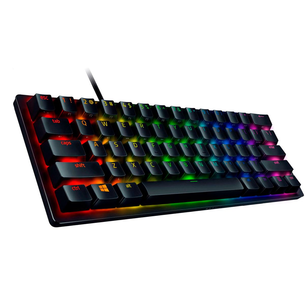 Razer Huntsman Mini 60% Gaming Tastatur: schnellste Tastaturschalter Aller Zeiten - Lineare optische Schalter - Chroma-RGB-Beleuchtung - PBT-Tastenkappen - Onboard-Speicher - Klassisches Schwarz