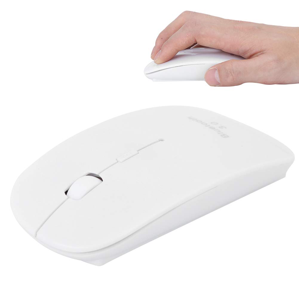 VBESTLIFE Maus, 1600DPI Maus 4D Drahtloser intelligenter, ultradünner Computer liefert Peripheriegeräte für Bluetooth 3.0 für 10 Meter für Zuhause, Arbeit oder Reisen(Weiß)