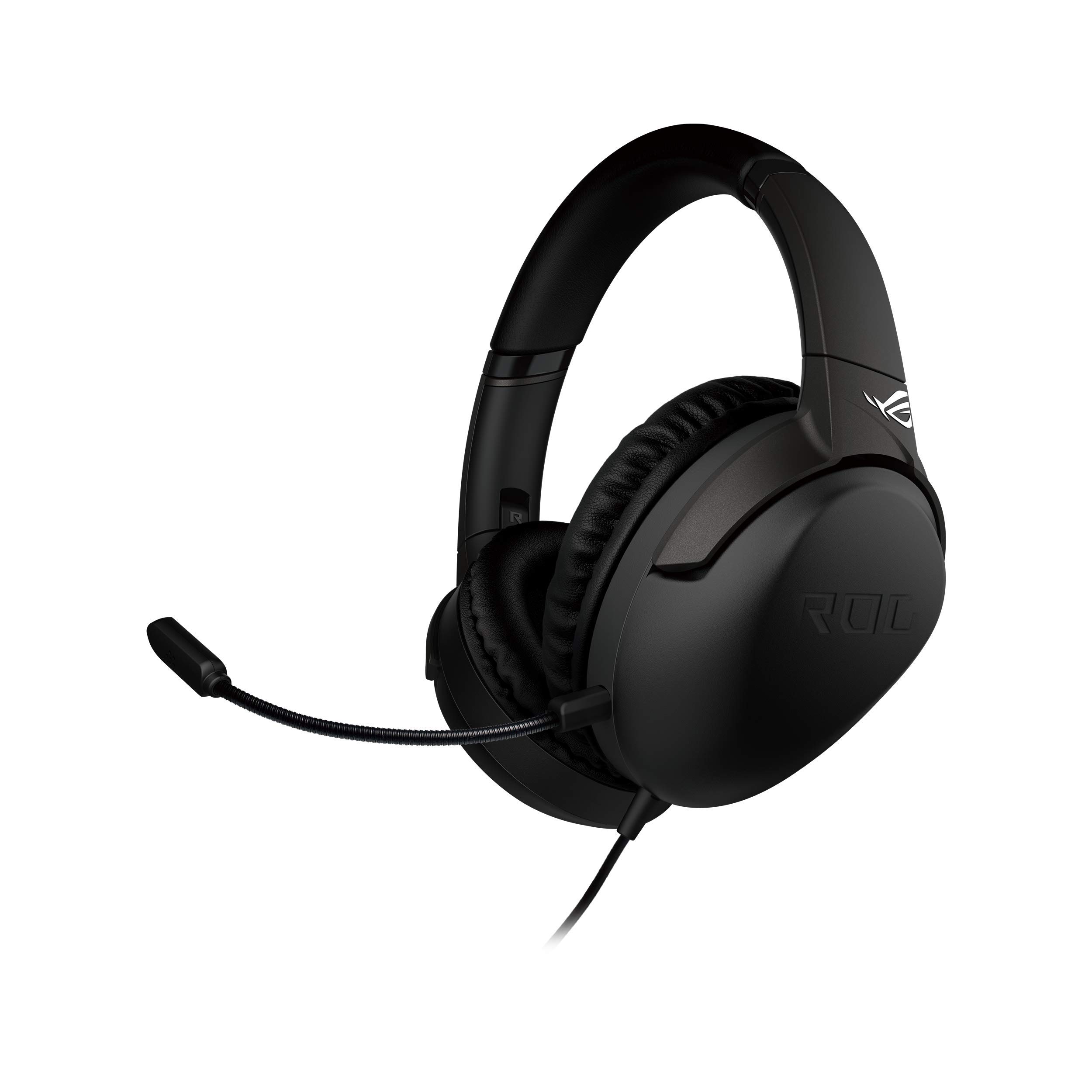 ASUS ROG Strix Go Gaming-Kopfhörer mit USB-C-Adapter | Ai-betriebenes Mikrofon mit Geräuschunterdrückung | Over-Ear-Kopfhörer für PC, Mac, Nintendo Switch und PS4