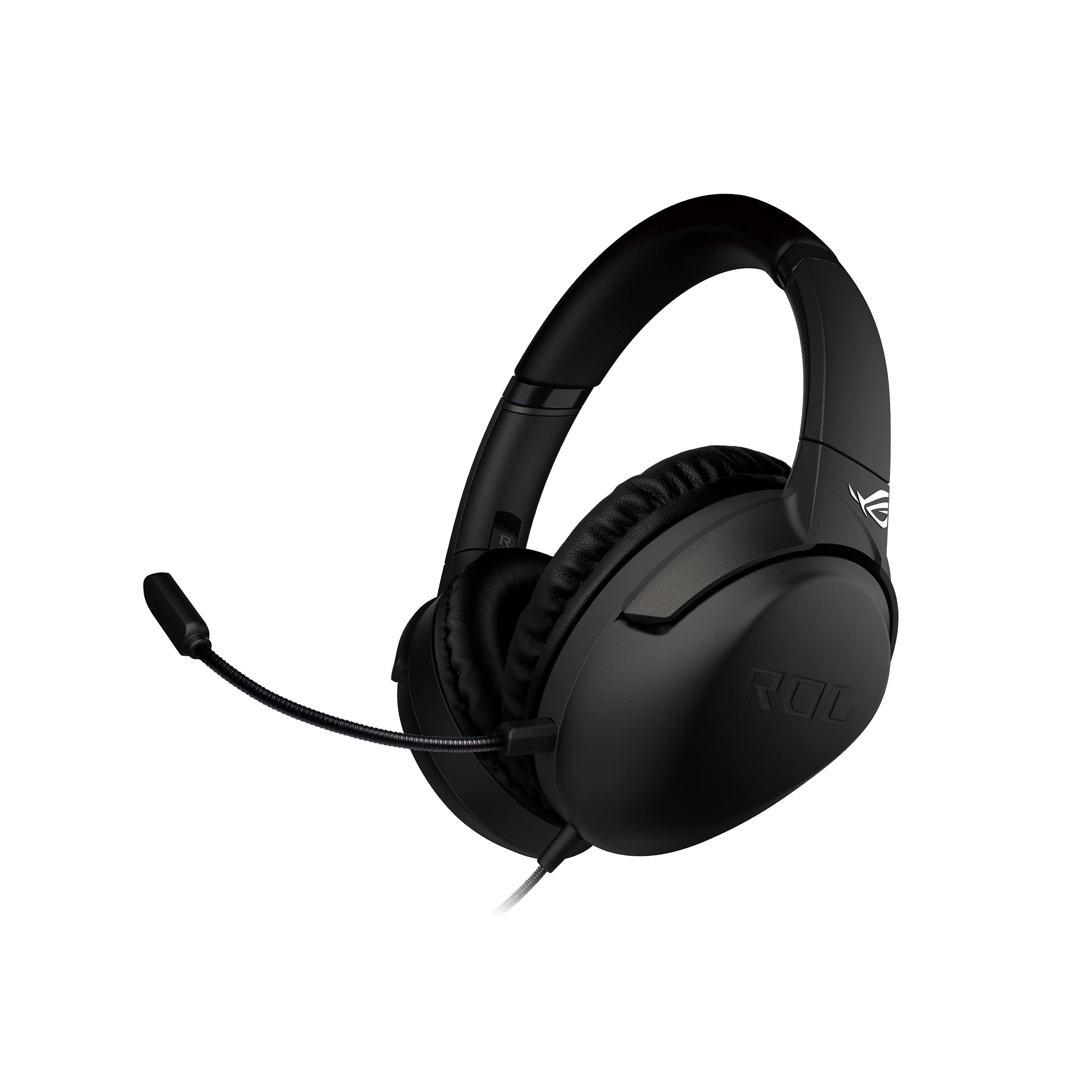 ASUS ROG Strix Go Core Gaming-Headset mit Kabel, 3,5 mm Anschluss, leichtes Design, Over-Ear-Kopfhörer für PC, Mac, Nintendo Switch und PS4, Schwarz, Standard