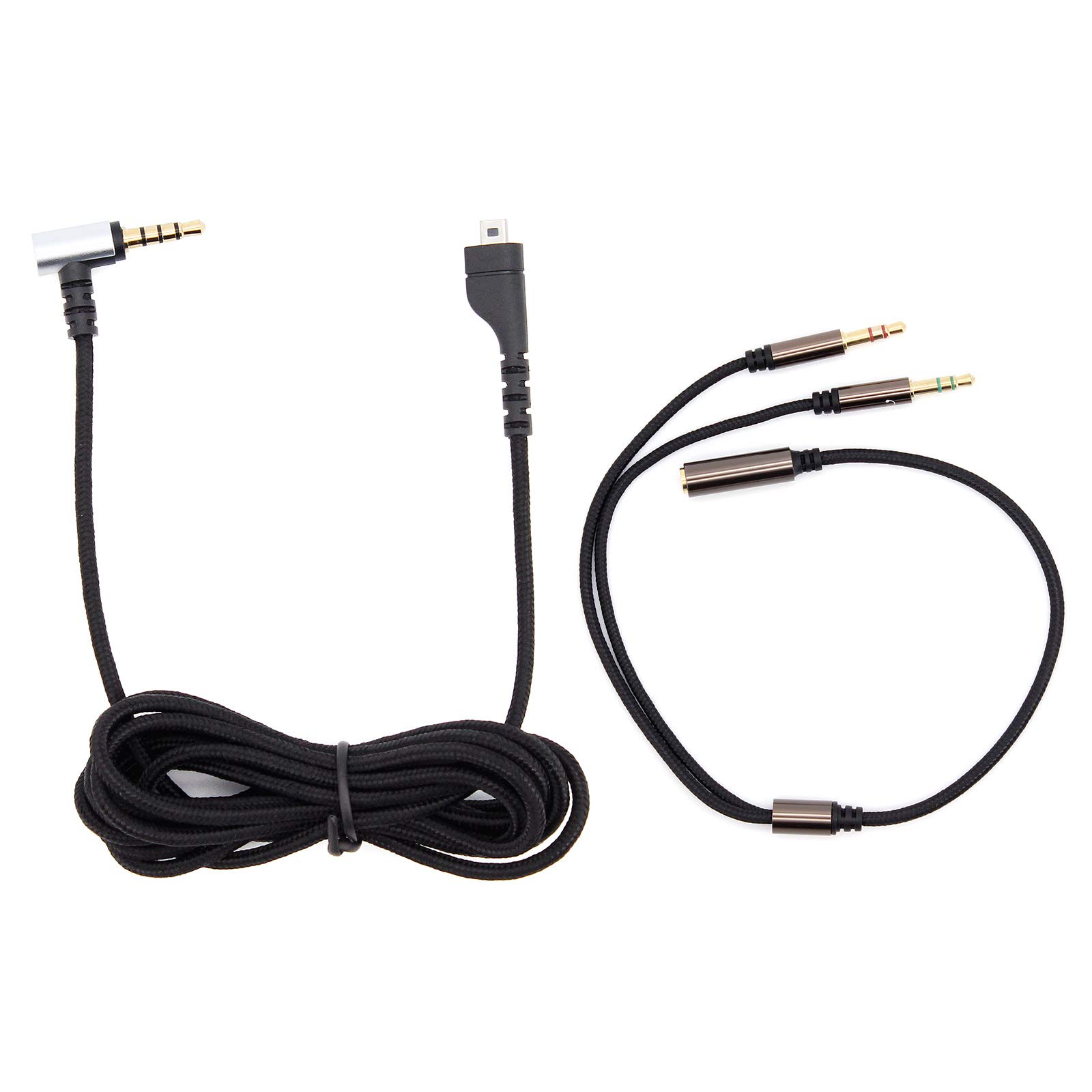 2M Ersatzkabel Verlängerungskabel für SteelSeries Arctis 3 5 7 Arctis Pro Wireless-Gaming-Headset mit 30-cm-Y-Adapter