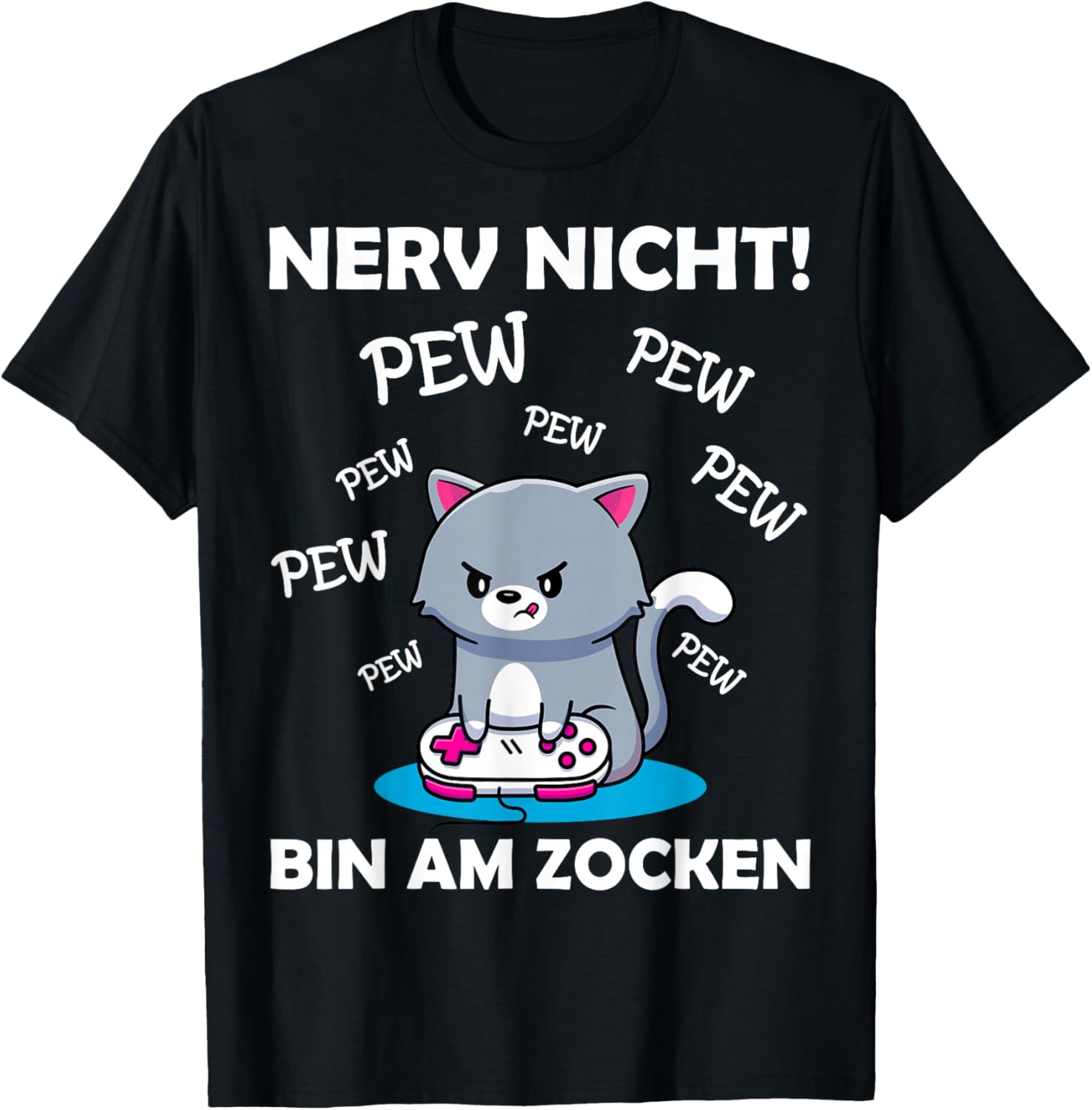 Gamer Spruch Gaming Katze Gaming Headset Gamer Nerd T-Shirt