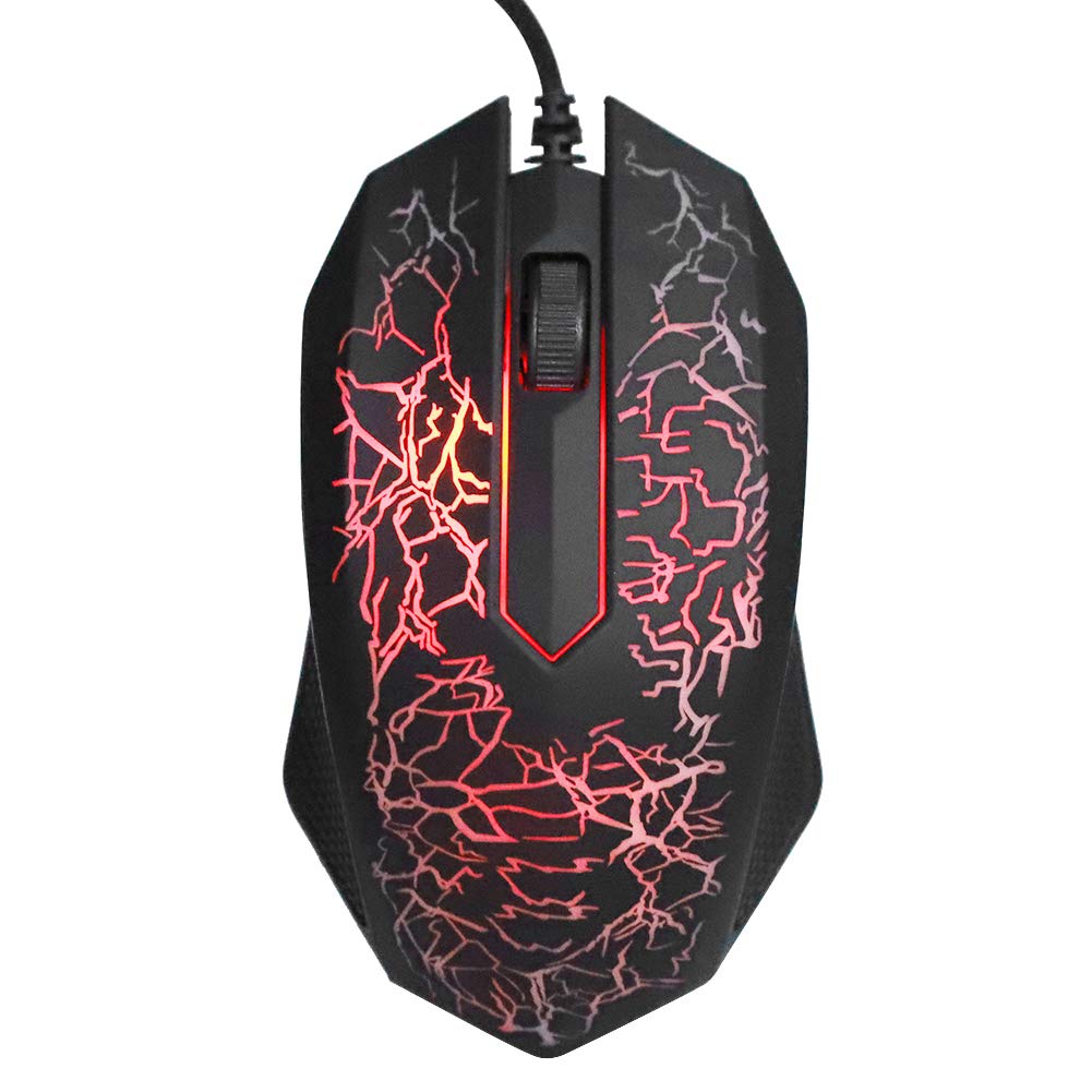 VBESTLIFE Wired Gaming Mouse PC-Gaming-Mäuse Schwarze optische Computer-Maus Wired Professional Gaming für LOL Colourful Backlight Computer-Mäuse A30(Schwarz)