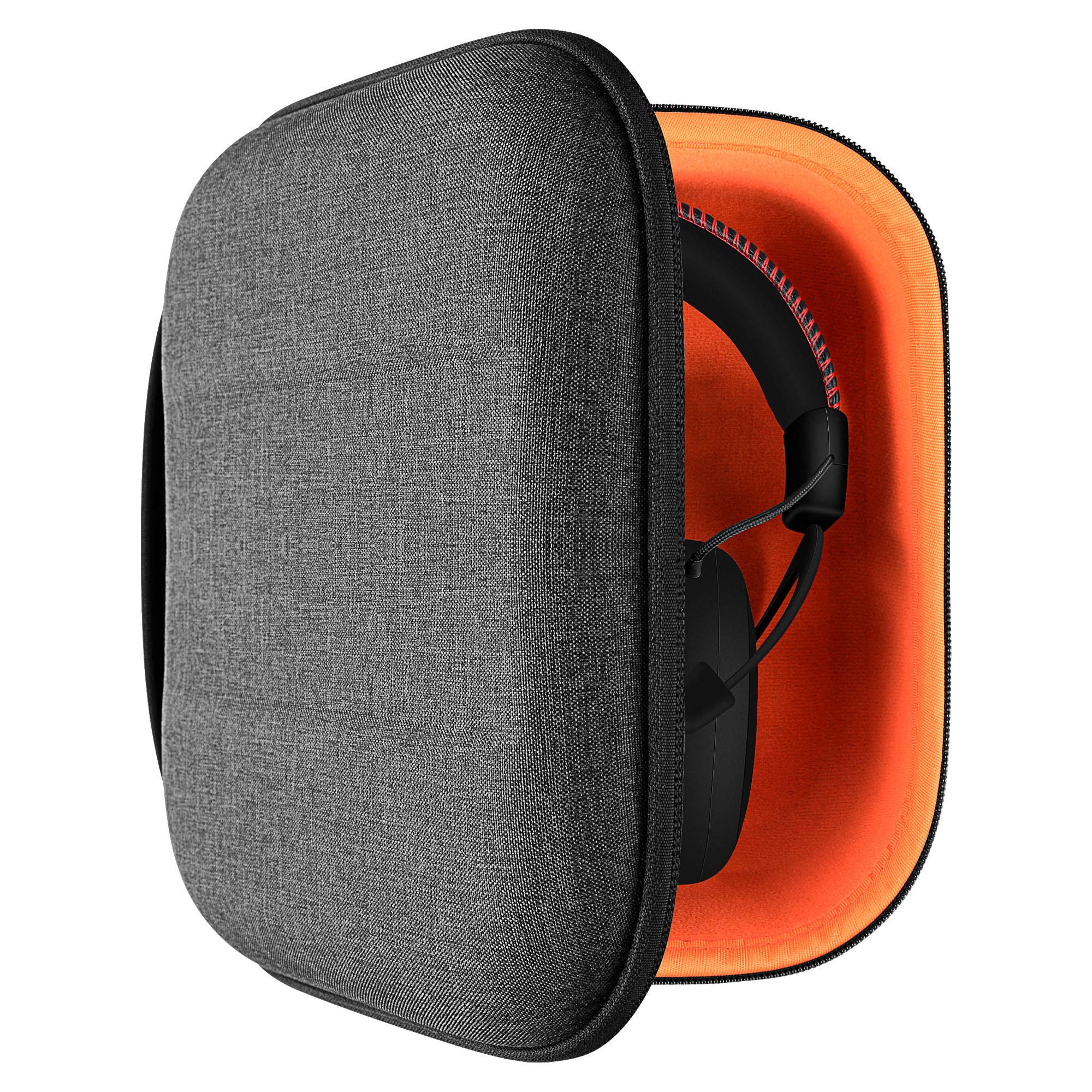 Geekria Shield Kopfhöreretui kompatibel mit Hyperx Cloud III, Cloud II, Cloud Stinger Core u. a., Hartschalen-Reise-Etui mit Kabelaufbewahrung (Dunkelgrau)
