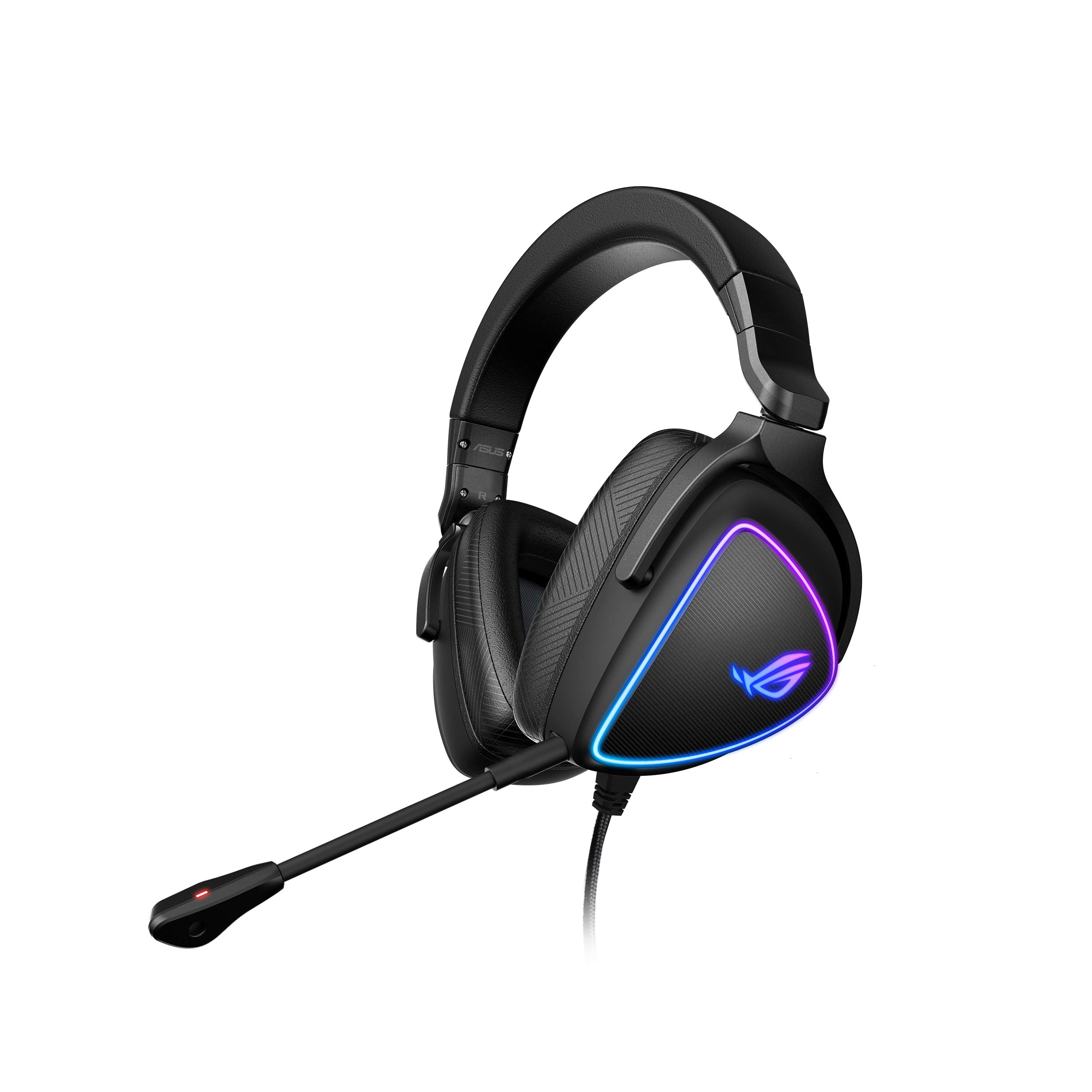 ASUS ROG Delta S Gaming Headset mit USB-C | Ai Powered Noise-Canceling Mikrofon | Over-Ear-Kopfhörer für PC, Mac, Nintendo Switch und Sony PlayStation | Ergonomisches Design, Schwarz