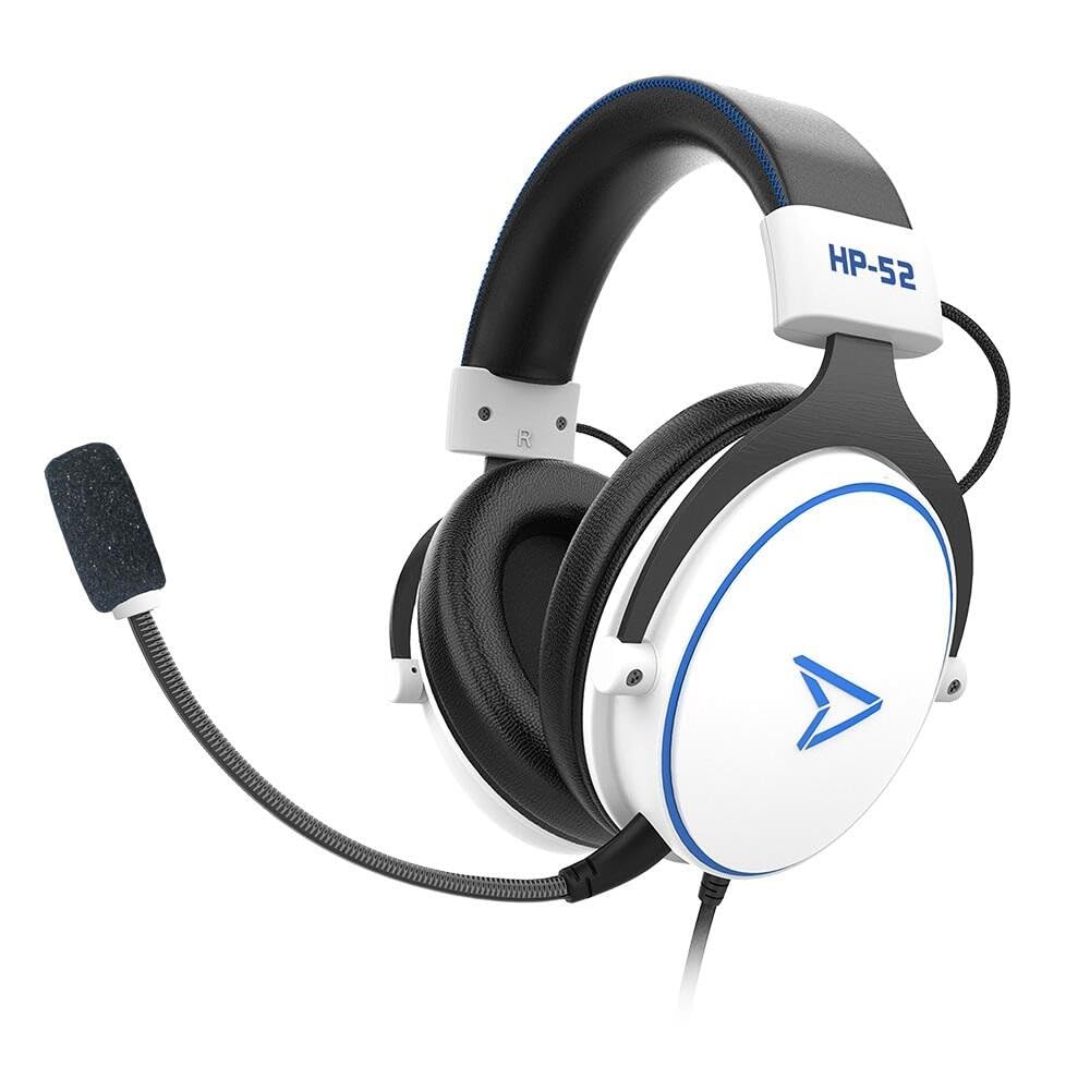 Steelplay -HP-52, Kabelgebundenes Gaming-Headset, Stereo-Sound, Drehmikrofon, Bedienelemente, 3,5-mm-Buchse - Für PS4, Switch, Xbox One, PC, Mac, Computer, Laptop, - weib