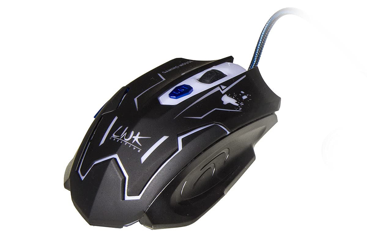 LINK LKMOS10 Gaming-Maus, USB, 6 Tasten, beleuchtet, 7 Farben