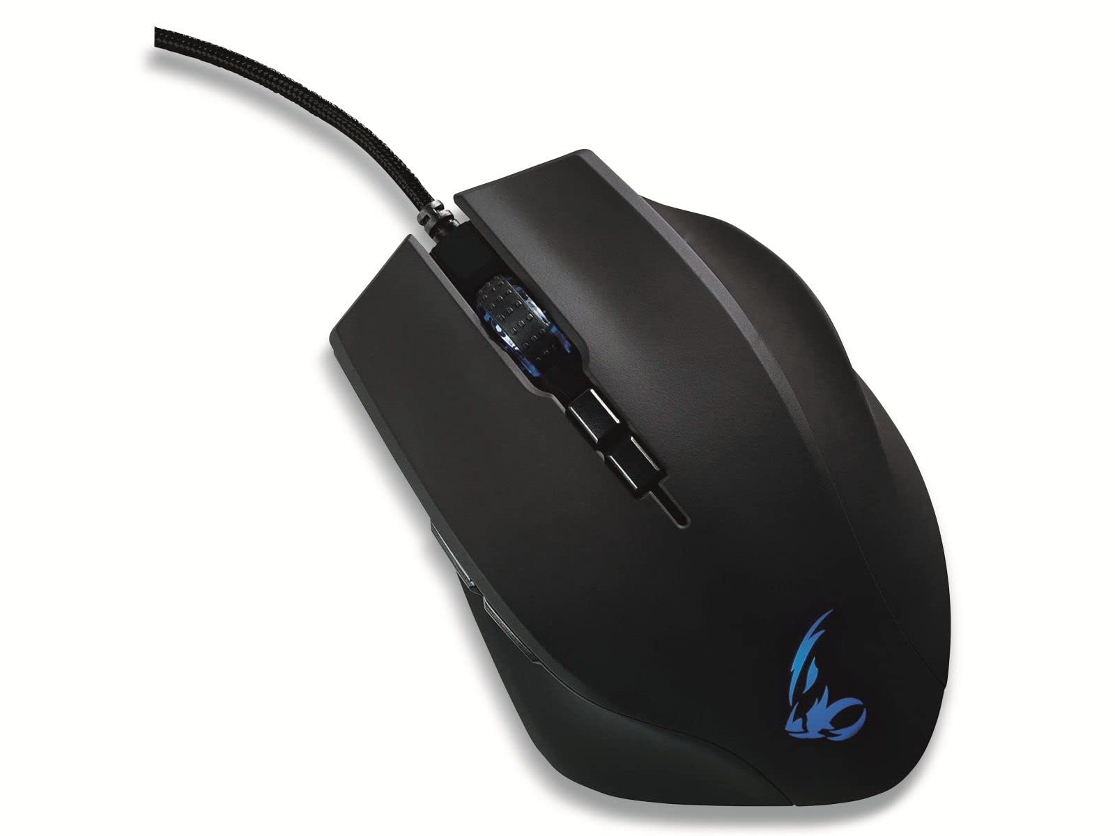 MediaRange Gaming Series kabelgebundene 8-Tasten Gaming-Maus mit optischem Sensor und RGB Hintergrundbeleuchtung, schwarz