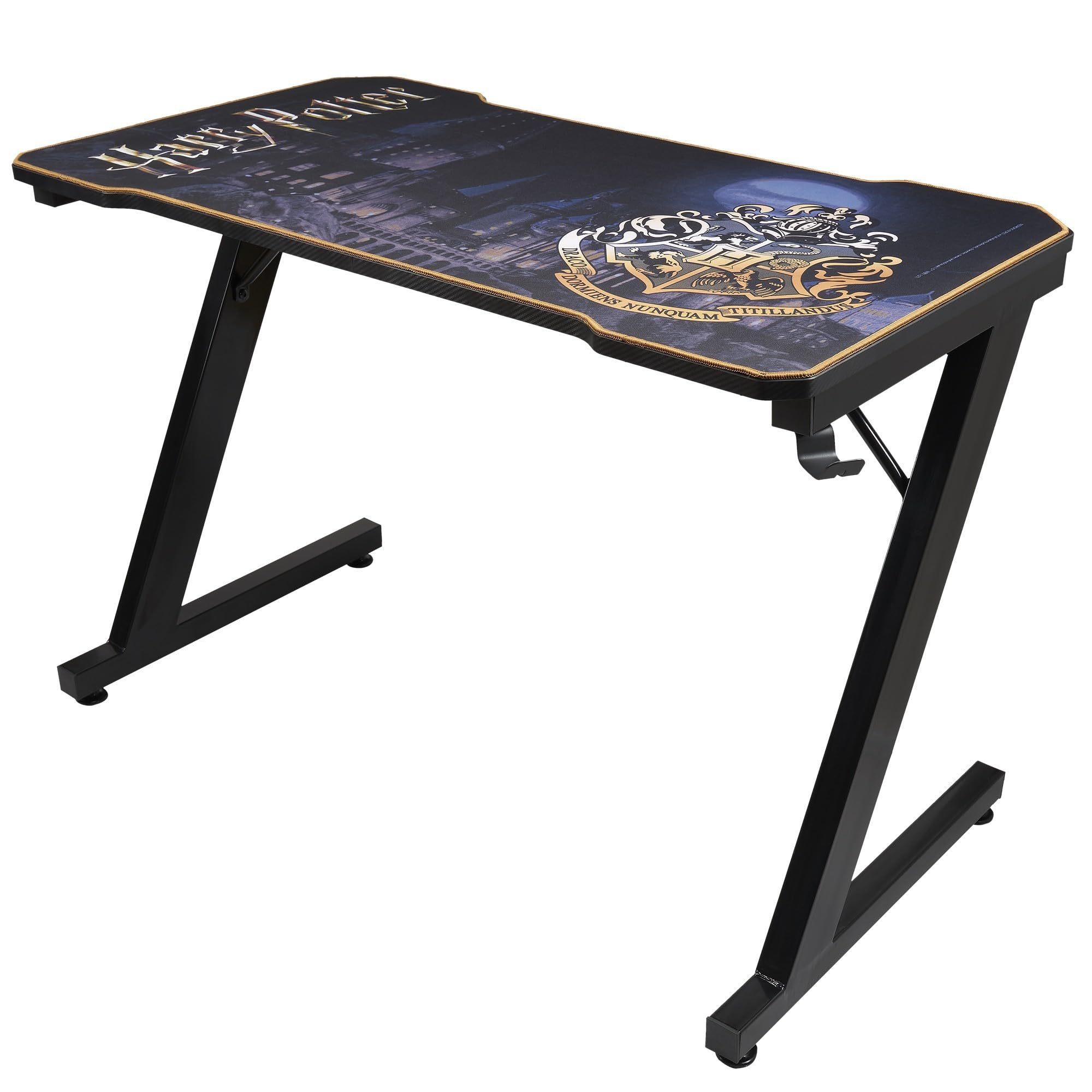 SUBSONIC Potter - Ergonomischer Gamer's Desk mit Carbon Finish und integriertem Mauspad Offizielle Lizenz PC Gaming