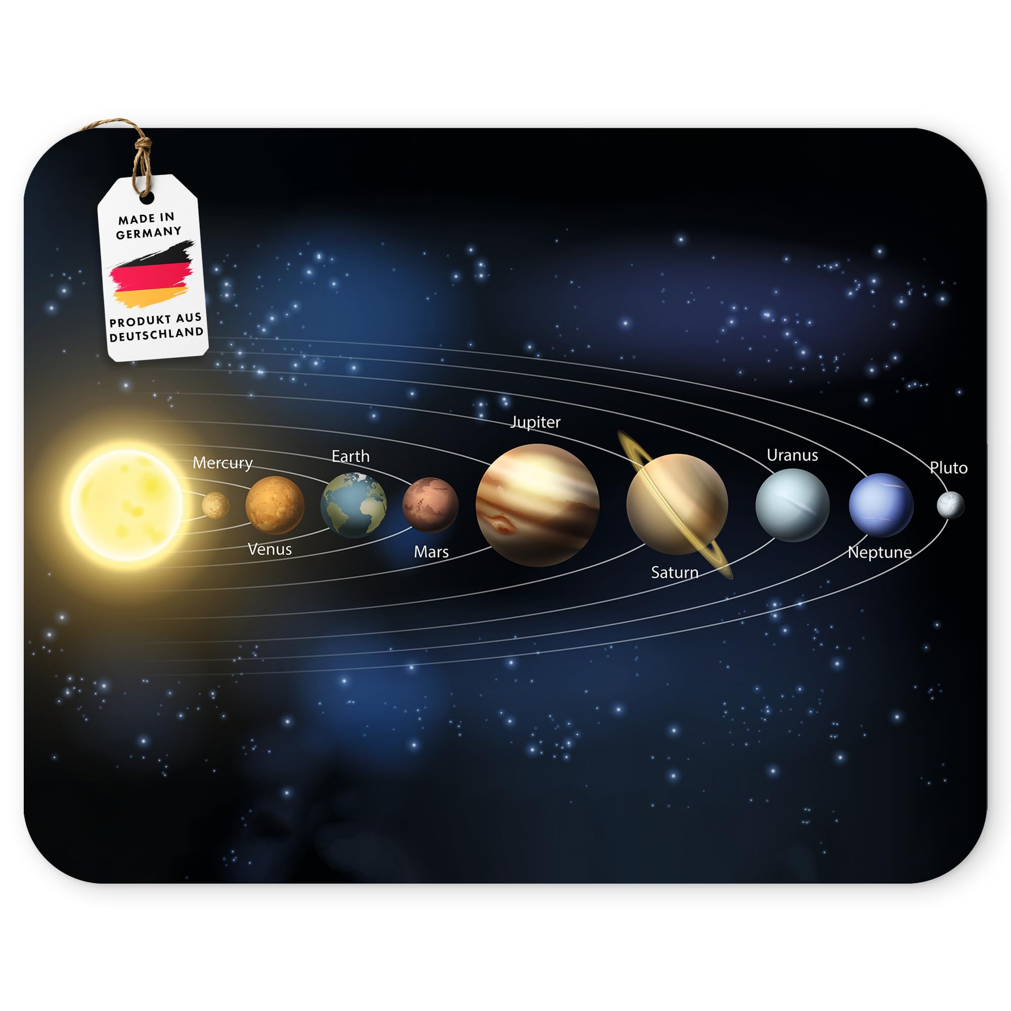 Mauspad Baumscheibe Holzoptik – Rundes Mousepad 22 cm | Spezialkautschuk, rutschfeste Unterseite, Natur-Design für Schreibtisch & Homeoffice