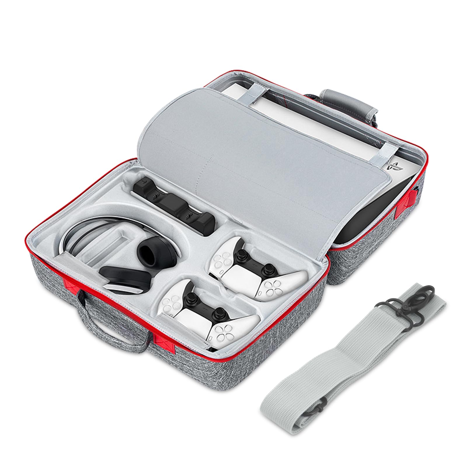 Yuhtech Reisetasche für PS5-Konsole, Aufbewahrungstasche für PS5 Controller, Gaming-Headset und Gaming-Zubehör