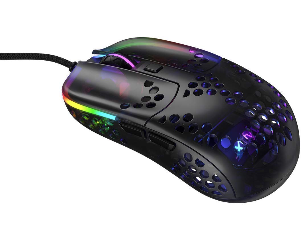 Xtrfy MZ1, Ultraleichte Kabelgebundene Gaming-Maus, Pixart 3389 Sensor, Einzigartige Form für Optimales Zielen, Einstellbare RGB-Beleuchtung, Zy’s Rail Edition