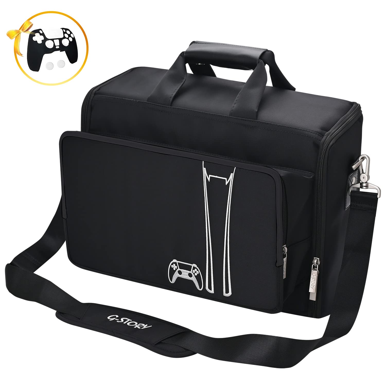 G-STORY Tasche Hartschale,Transporttasche Hartschale,Tragetasche Koffer Für PS5 Konsole,Zubehör,Controller Skin *1 enthalten