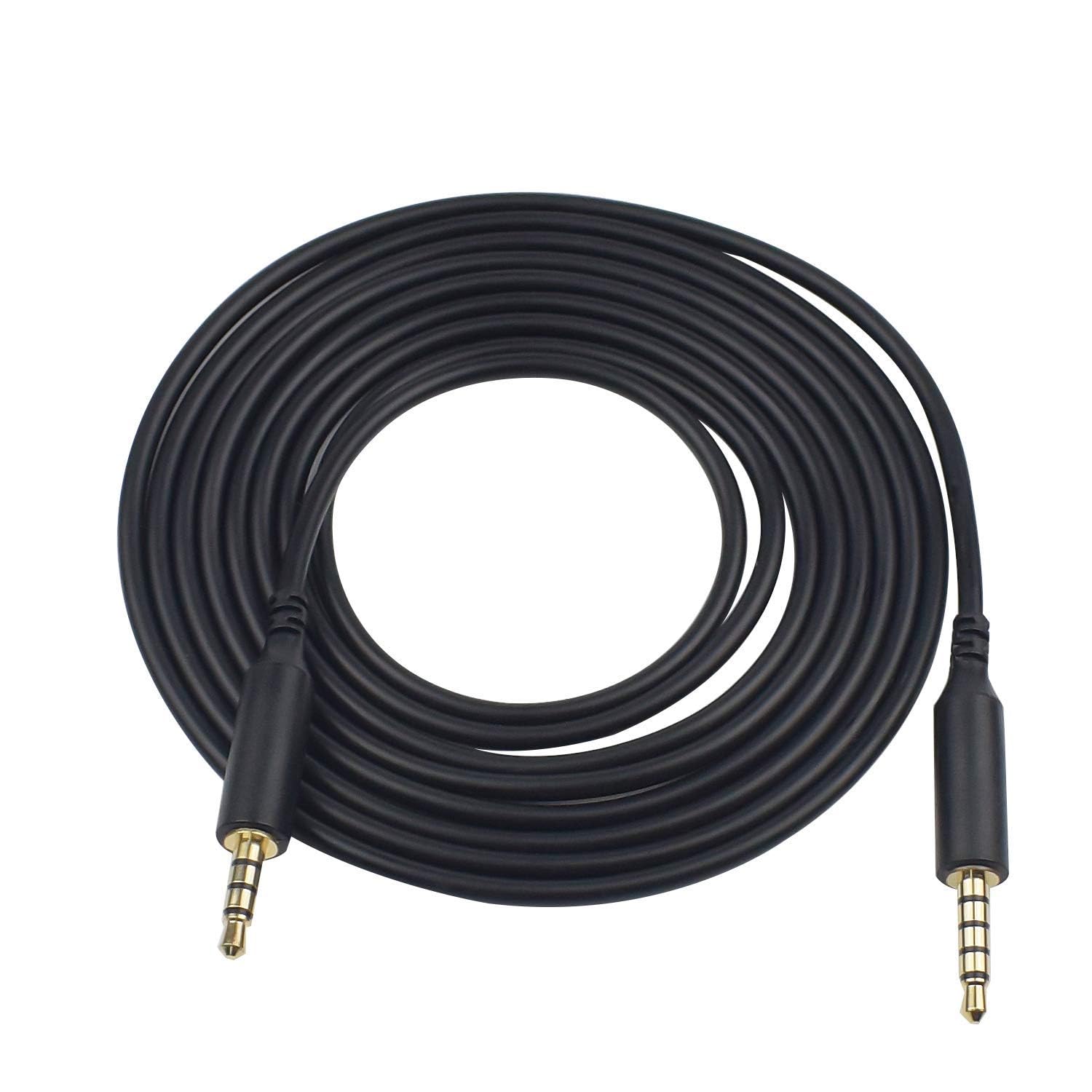 Ersatz A10 A40 Audio Aux Gaming-Kabel, kompatibel mit Astro A10 A10 A40 TR Gaming-Headsets, Talkback-Kabel, passend für Smartphone MixAmp und PC Gaming (keine Stummschaltung und Lautstärkeregler)