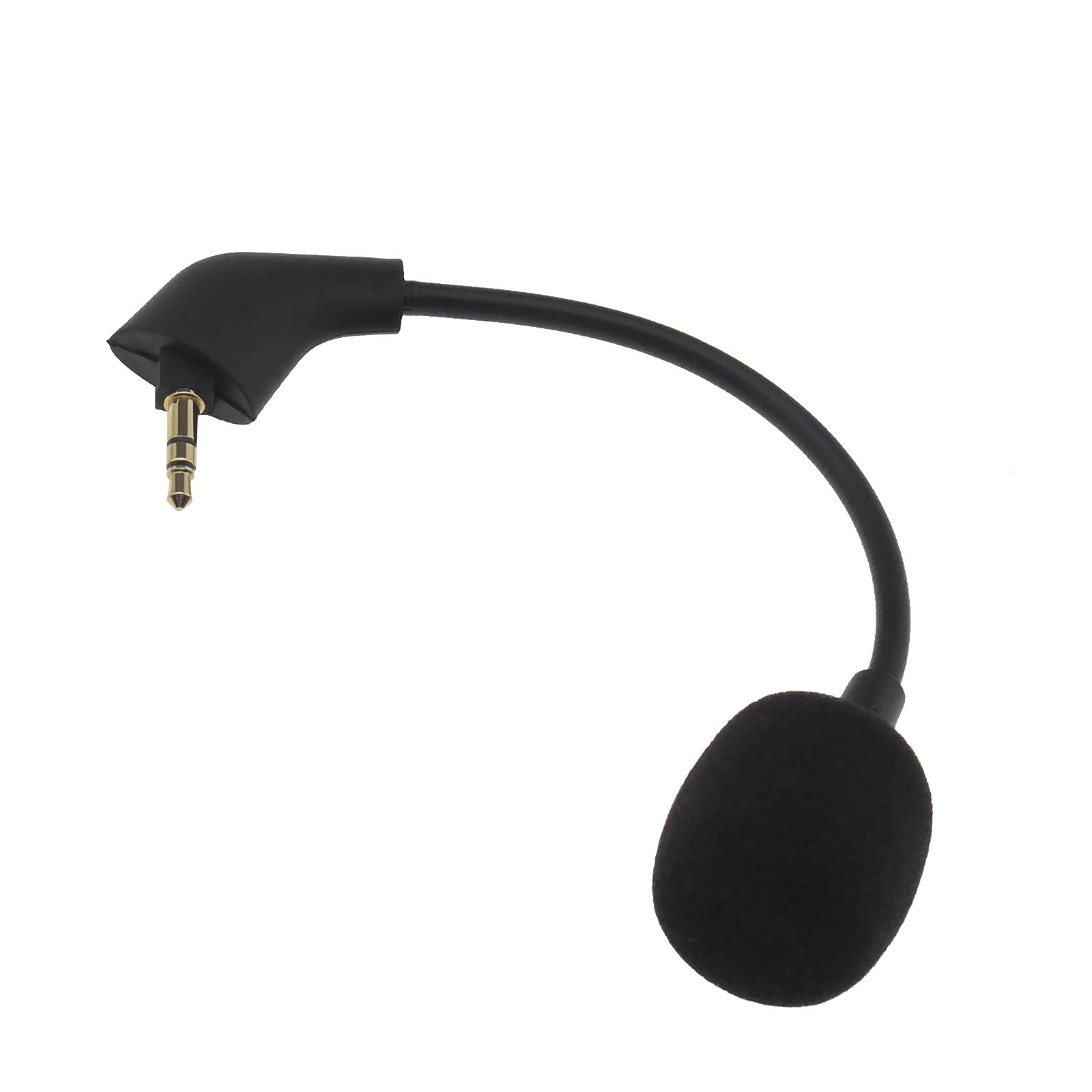 EMSea 3,5-mm-Ersatzmikrofon 16 cm Reduziert Geräusche Abnehmbar Kompatibel mit Kingston Hyper X Cloud II Cloud X Cloud Pro Silber Gaming-Headset Schwarz