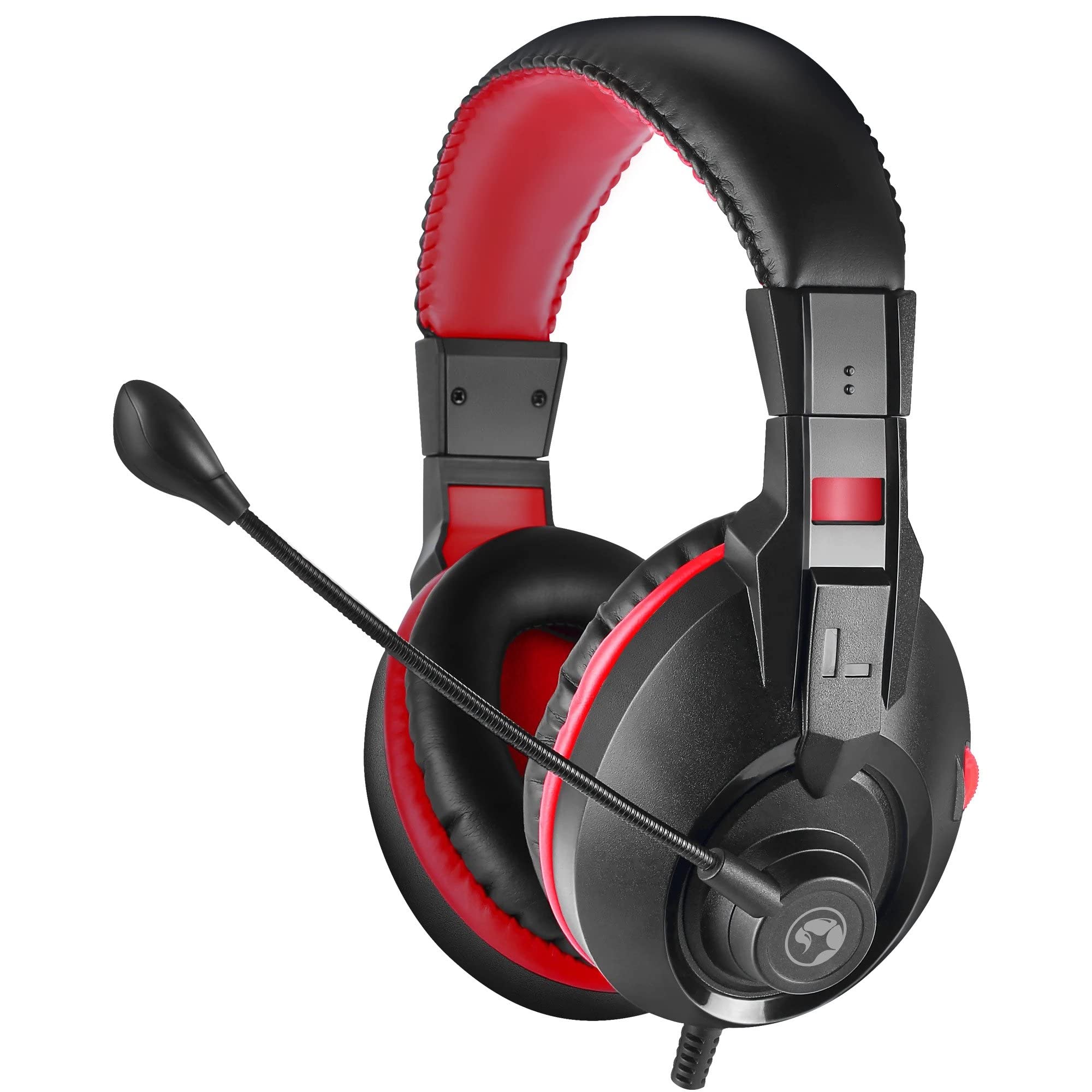 Marvo H8321S Stereo-Sound Gaming-Headset mit omnidirektionalem Mikrofon, leicht, Schwarz