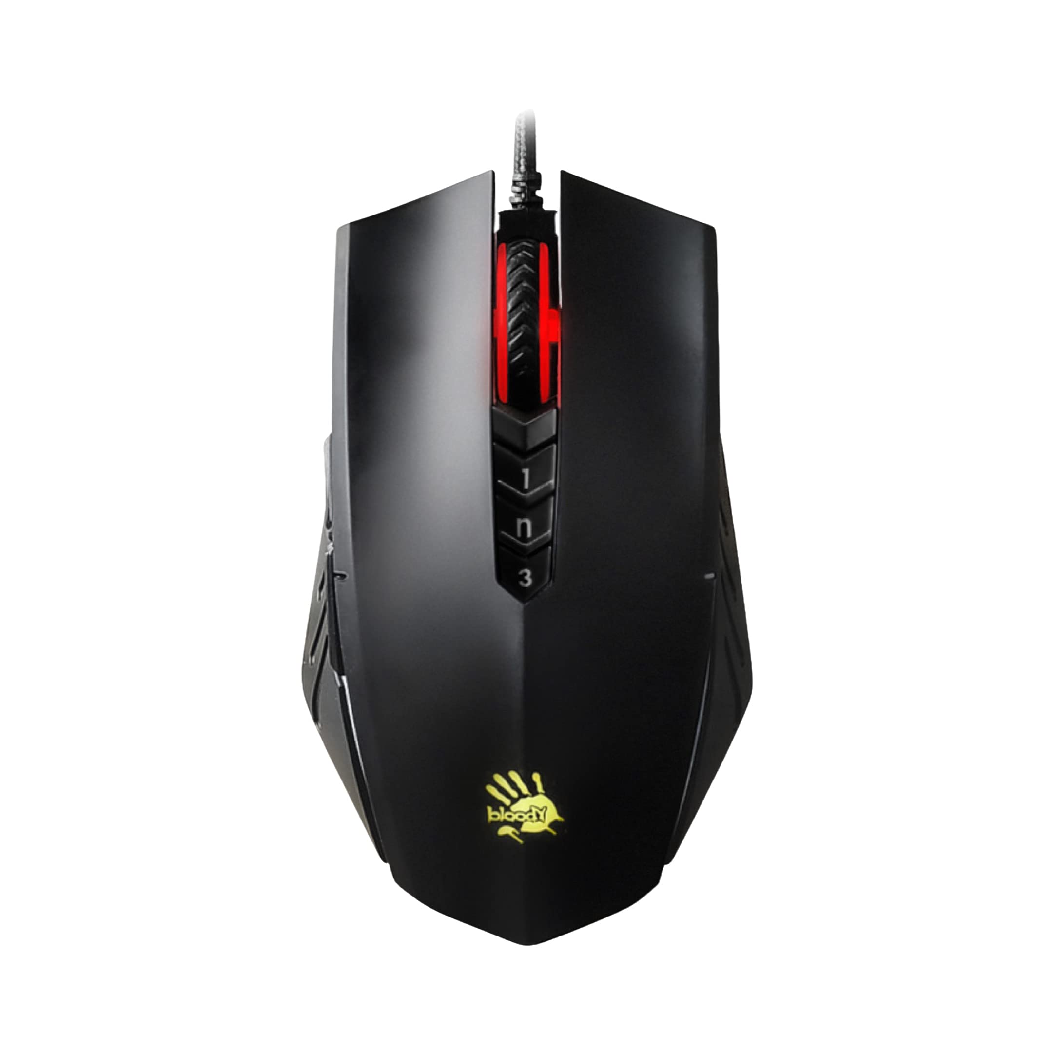 Bloody A70x Optische Gaming-Maus mit Light Strike (LK) Schalter & Scroll - Voll programmierbare und fortschrittliche Makros (A70x-MatteBlack)