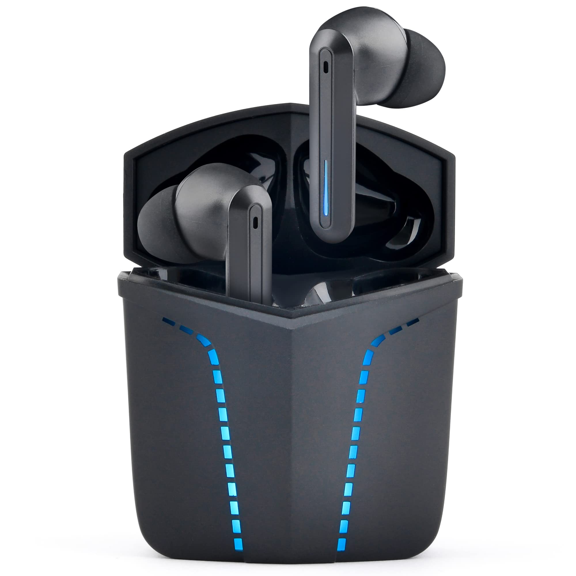 THE G-LAB Korp Krypton Bluetooth 5.0 Wireless Gaming Headset, Ultra Low Latency, 2 eingebaute Mikrofone, Schnelllade-Case, 15 Stunden Akkulaufzeit, iPhone/Android/iPad/PC/PS5-kompatibel - NEU 2023