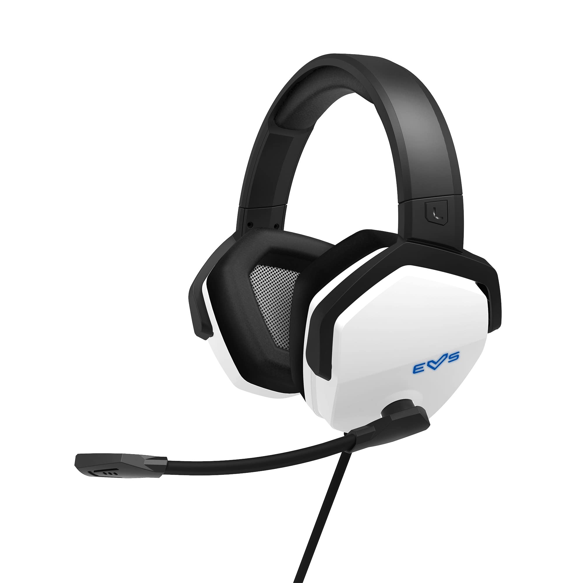 Energy Sistem Gaming Headset ESG 4 Surround 7.1 White (Kopfhörer LED-Beleuchtung, 7.1 Surround-Sound, ohrumfassende Ohrpolster aus Leder) - Weiß