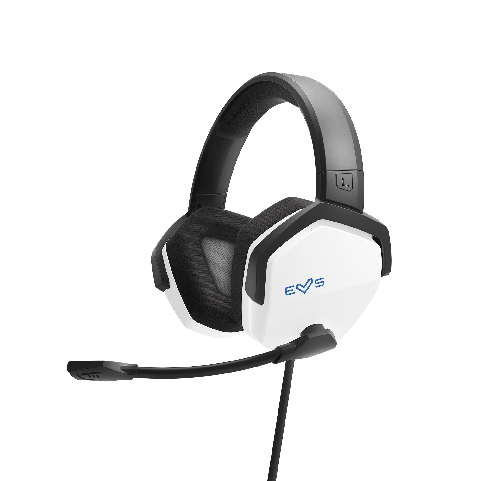 Energy Sistem Gaming Headset ESG 3 White Thunder (Gamer Kopfhörer Deep Bass, Cloth Ear Pads, Crystal Clear Sound) - Weiß