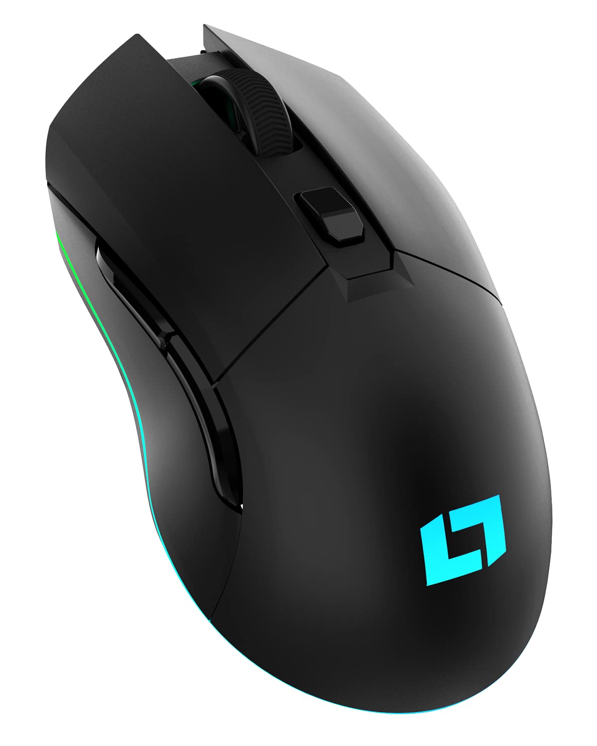 Lioncast LM45 WL – kabellose Gaming Maus 18.000 DPI Pixart Sensor, RGB Wireless Gaming Mouse PC, ultralange 55 Std Akku, 6 programmierbare Tasten, Dual Mode, wiederaufladbar & Ultraleicht (85g)