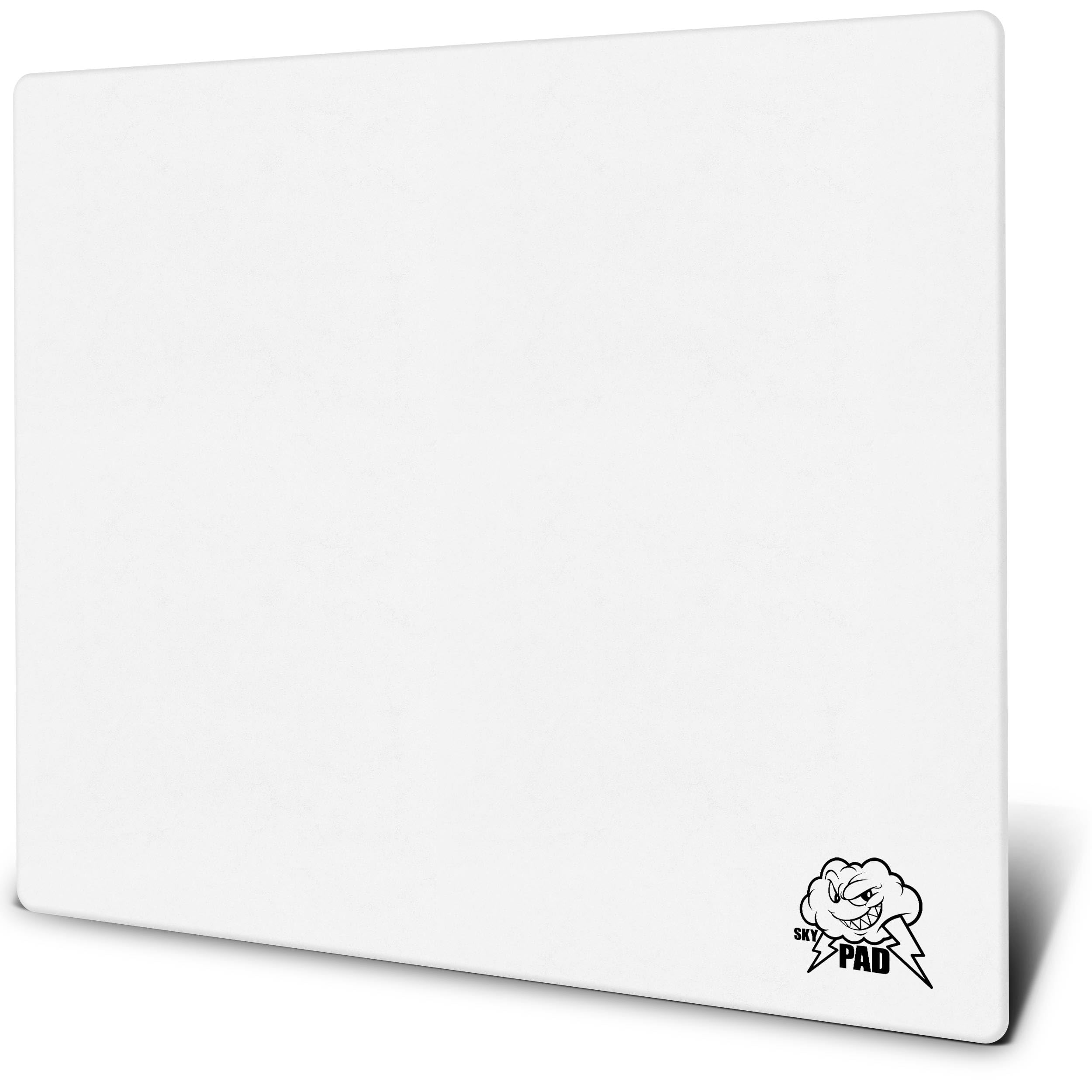 SkyPAD Glass 3.0 XL Gaming Mauspad mit Cloud Logo | Professionelle Große Mausmatte | 400 x 500 mm | Weiß | Spezielle Glasoberfläche mit Verbesserter Präzision Und Geschwindigkeit