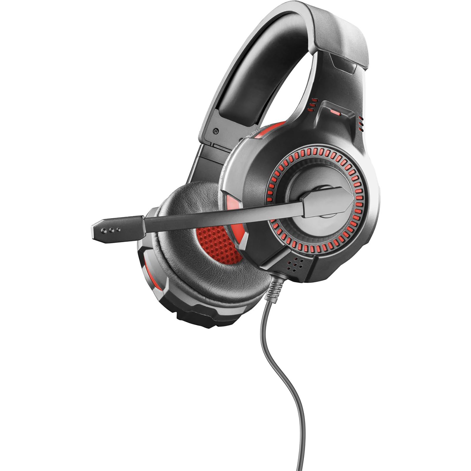 Music Sound | Bügelkopfhörer mit Kabel Over Ear Gaming | On-Ear-Gaming-Headset Mit Kabel und eingebautem Mikrofon - 3,5-mm-Klinkenstecker - Empfindlichkeit von 116dB Frequenz 20Hz – 20.000Hz, Schwarz