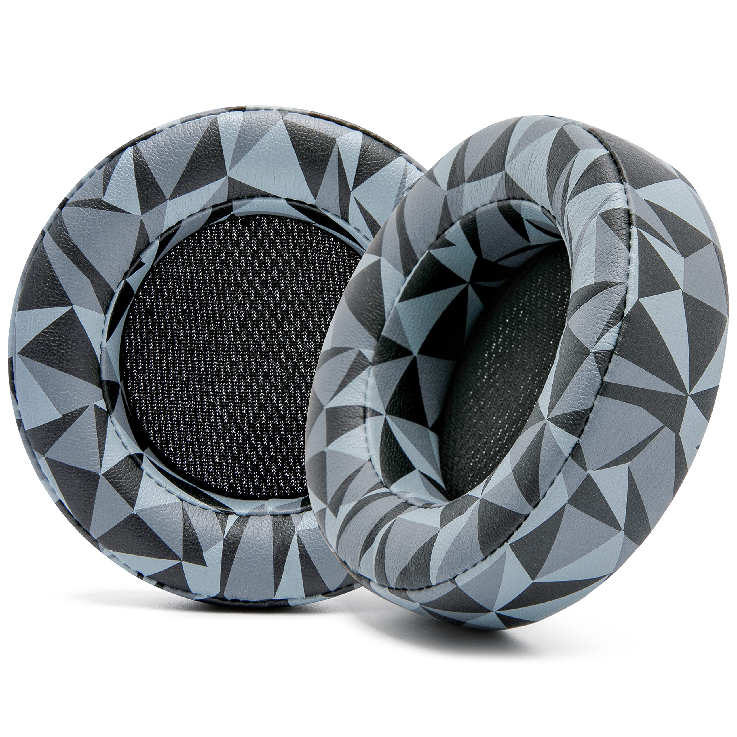 WC Verbesserte Ersatz-Ohrpolster für Corsair Virtuoso Gaming-Headset, hergestellt von Wicked Cushions | Verbesserte Haltbarkeit, Dicke, weicheres Leder und Schalldämmung |Geo Grey