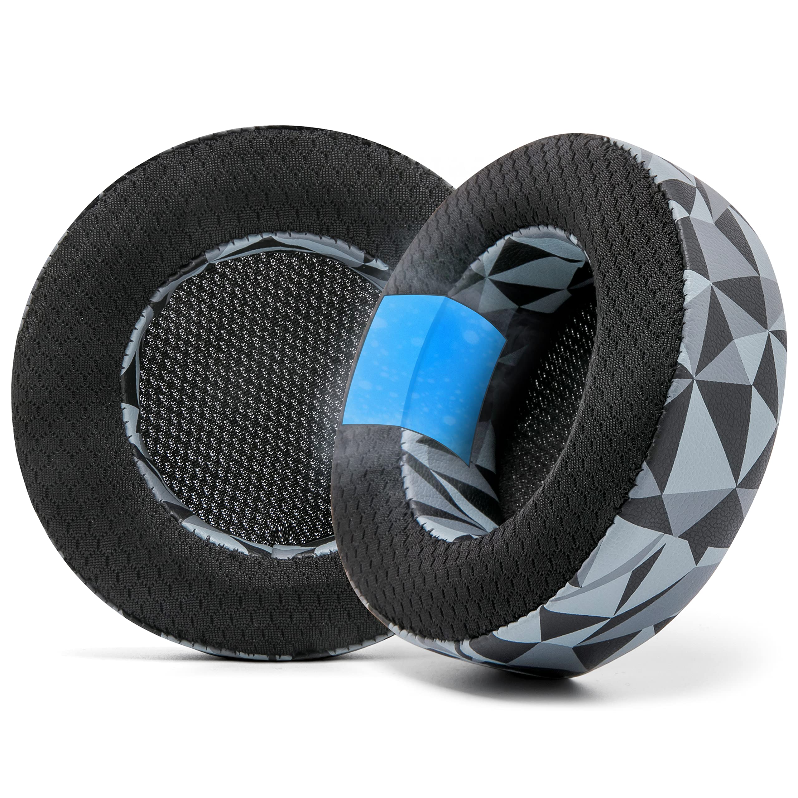 WC Freeze Virtuoso – Ersatz-Ohrpolster aus Hybridgewebe mit Kühlgel für das Corsair Virtuoso Gaming-Headset, hergestellt von Wicked Cushions, verbesserte Dicke und Schallisolierung | Geo Grey