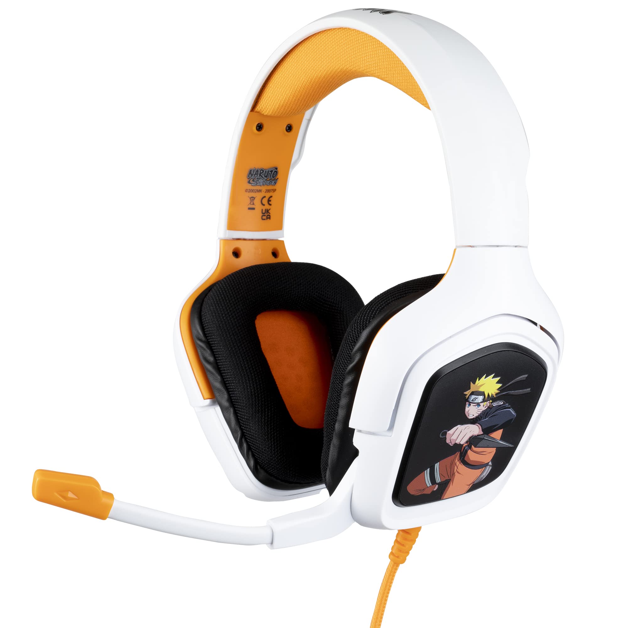 Konix Naruto Shippuden Gaming-Headset mit Kabel für PS4, PS5, Switch, Xbox One und Series X|S - Mikrofon - 1,5 m Kabel - 3,5 mm Klinke - Naruto-Motiv