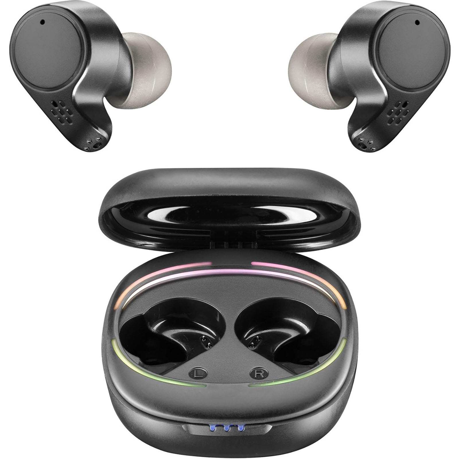 cellularline | Defy | Bluetooth 5.0 HiFi - Stereo - Kopfhörer mit Ladekoffer - Gesamtautonomie von 30 Stunden - Lade 2 Stunden - Bin 10 Meter - Schwarz