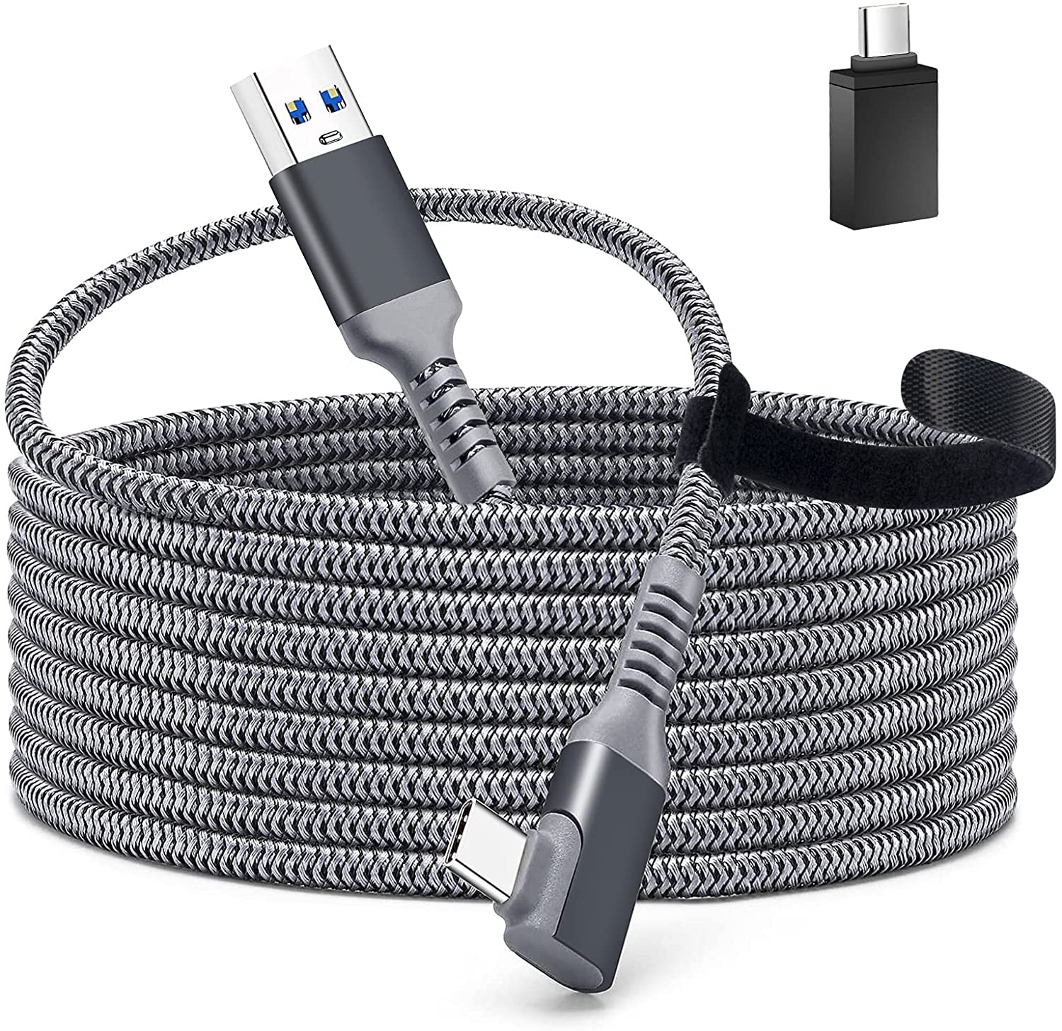 Kabel für Meta Quest 3, 5M USB3.2 Gen1 Typ C Kabel für Quest Link, Kompatibel mit Quest 2/Pro, PICO4/Pro, Schnelle Datenübertragung und Schnellladung für VR Quest Headset und Gaming PC