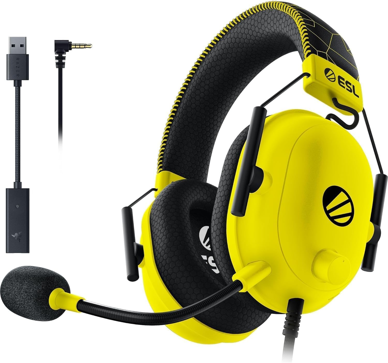 Razer Blackshark V2 - Premium E-Sport-Headset mit USB-Soundkarte (TriForce 50-mm-Treiber, HyperClear Cardiod-Mikrofon, erweiterte passive Geräuschunterdrückung, THX Spatial Audio) ESL Ed.