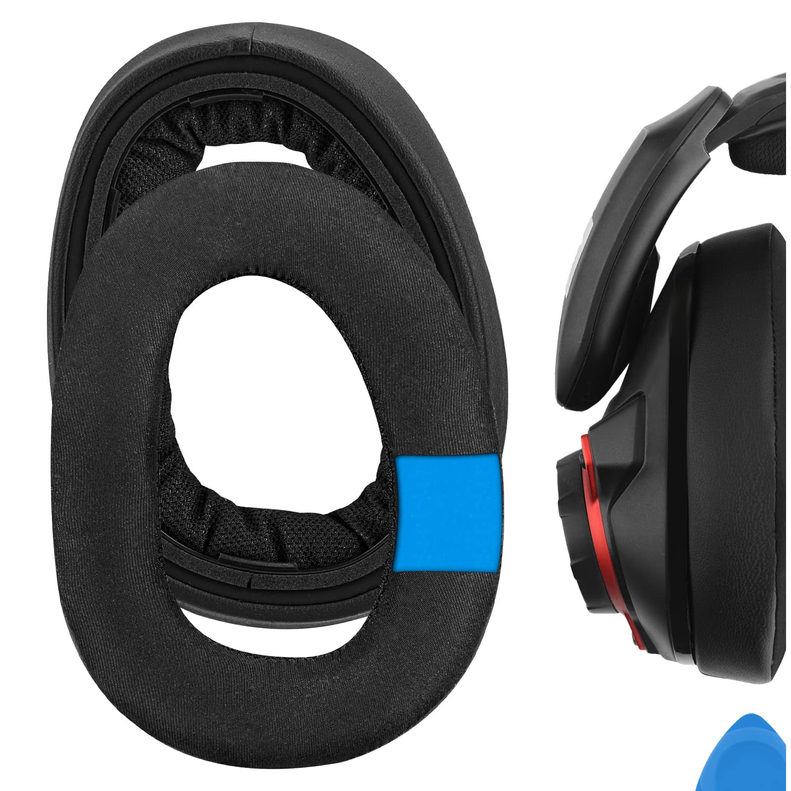 Geekria Ersatz-Ohrpolster für Sennheiser GSP 600, GSP 670, GSP 500, professionelle Gaming-Kopfhörer, Headset-Ohrpolster, Reparaturteile (schwarz)