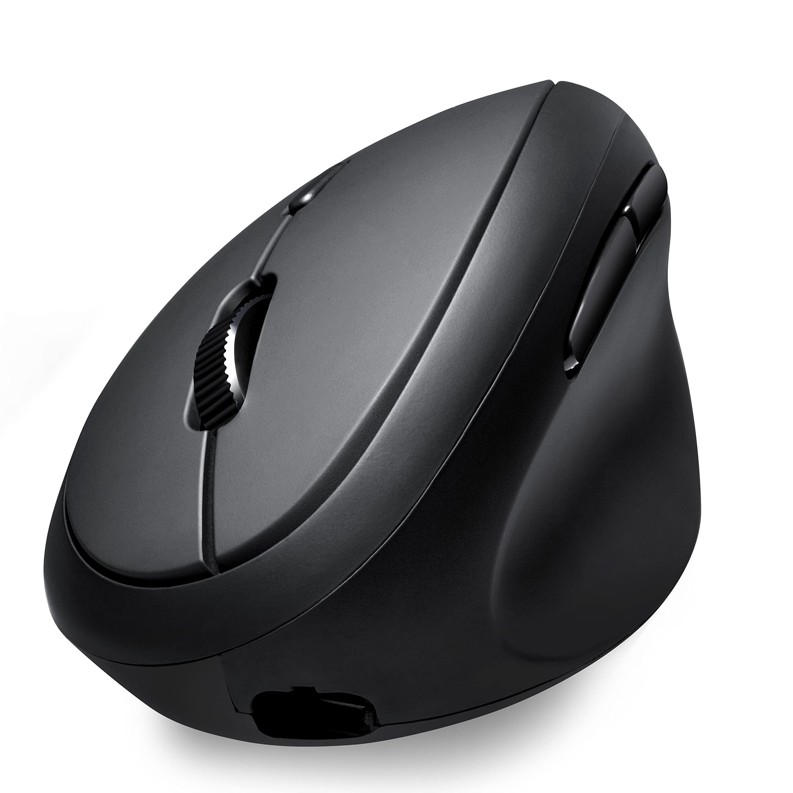 Perixx PERIMICE-819B Tragbare vertikale Bluetooth-Maus – Rechargeable - kabellose 3-in-1-Multi-Device-Spezifikation – Leiser klick – Kompakte Größe – schwarz – für Rechtshänder