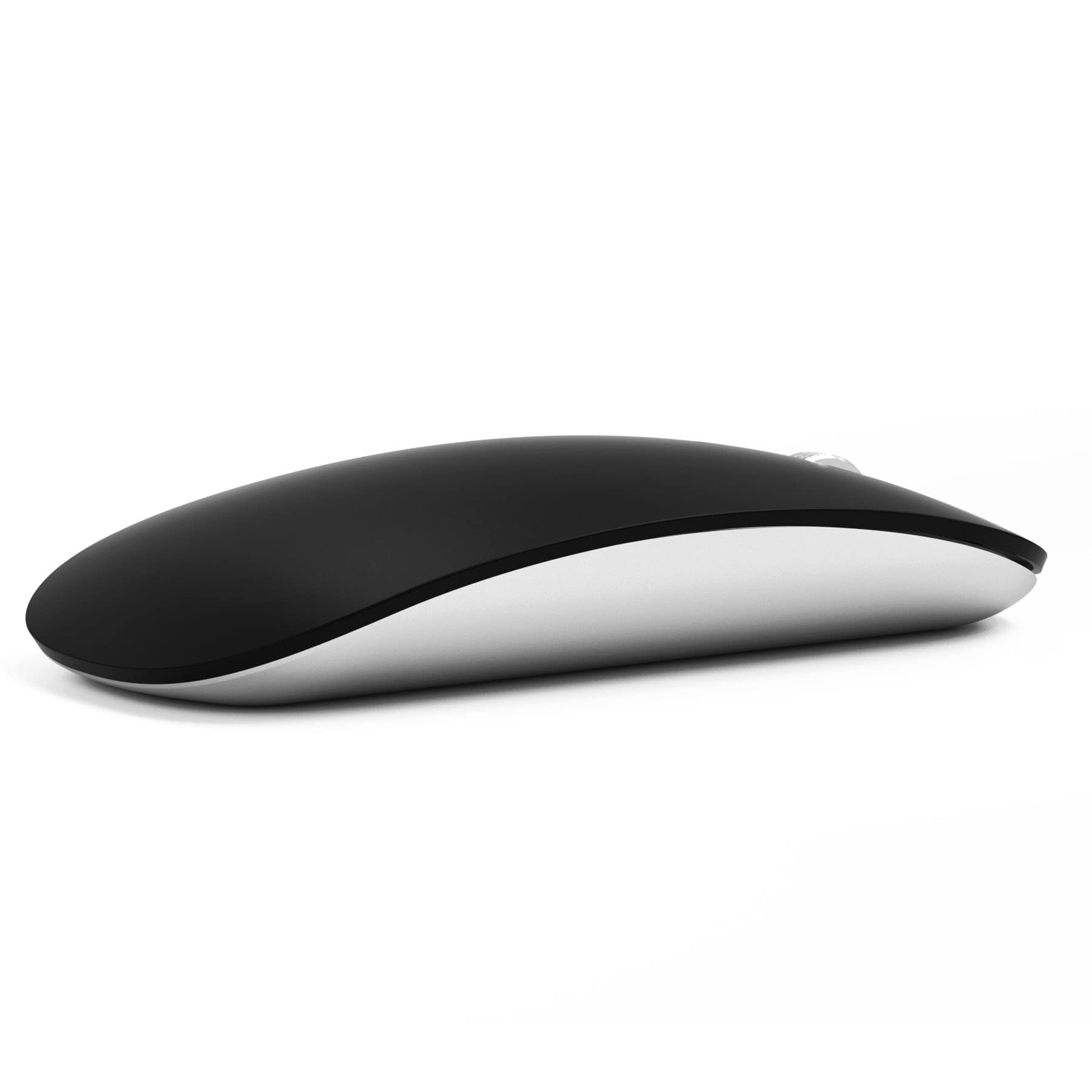 Uiosmuph U30 Bluetooth Maus Kabellose, Wiederaufladbare Leise (BT5.1+ BT5.1+ USB) Funkmaus Laptop Wireless Mouse Empfänger Typ C Kompatibilität mit Windows/Linux/Mac/PC (Schwarz Matt)