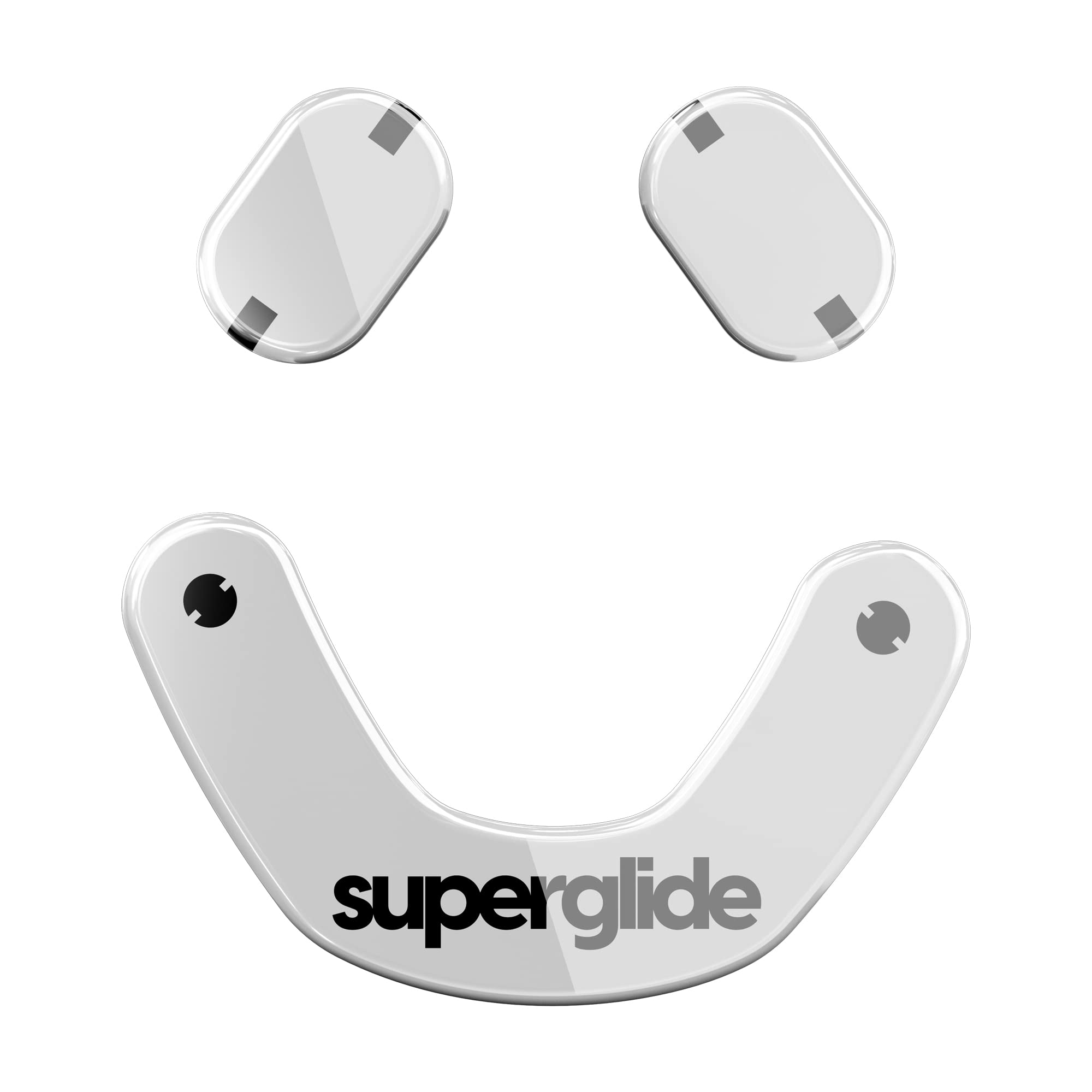 Superglide – schnellste und glatteste Mausfüße/Schlittschuhe aus ultrastarkem, makellosem Glas, superschnelle, Glatte und langlebige Sohle für SteelSeries Prime Mini Wired/Wireless [Weiß]
