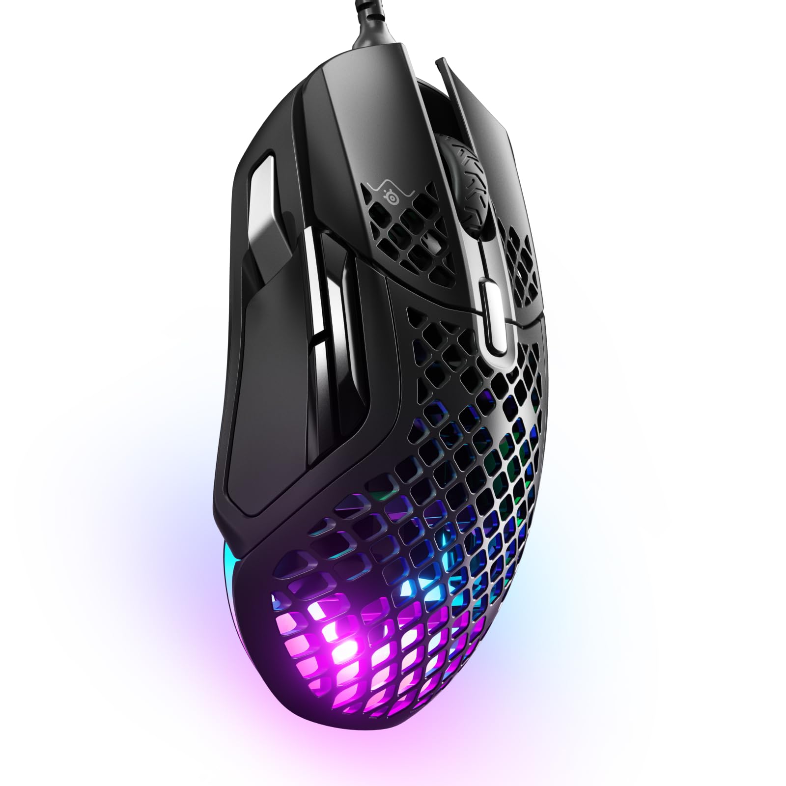 SteelSeries Aerox 5 Holey RGB-Gaming-Maus, ultraleichtes, wasserabweisendes Design, 18 K DPI TrueMove Air optischer Sensor