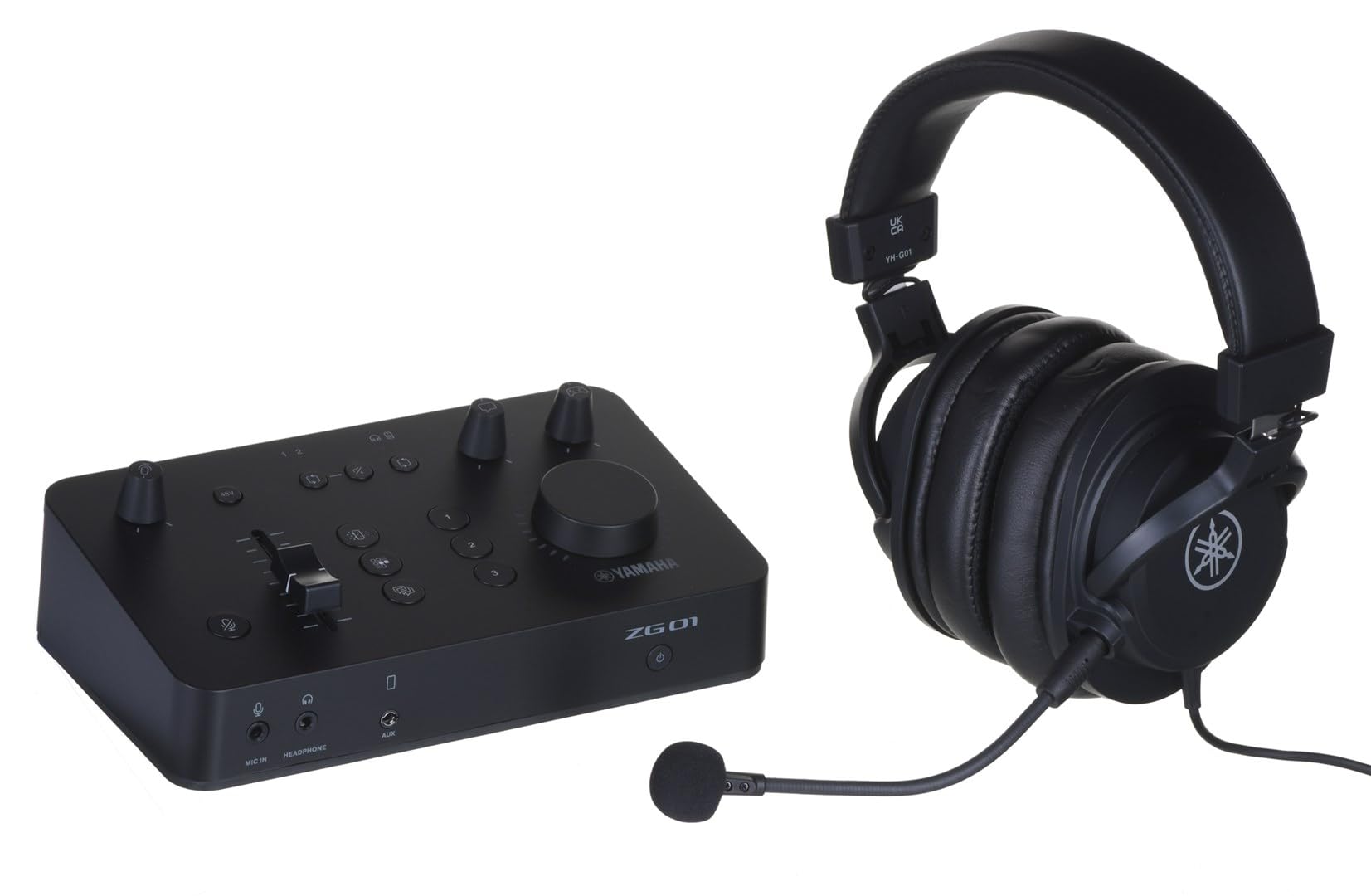 Yamaha ZG01 All-in-One-Paket – Mit dem ZG01 Game Streaming Audiomixer und dem YH-G01 Studio Quality Headset – Für Windows, Mac, iOS und Android