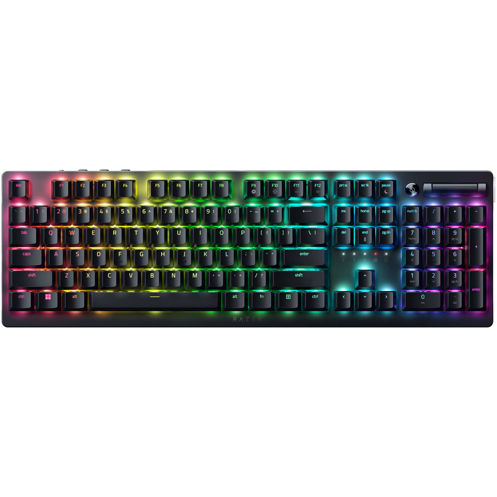 Razer DeathStalker V2 Pro (röd switch) - Trådlöst optiskt speltangentbord med låg profil (linjära optiska switchar, HyperSpeed Wireless, Bluetooth, Laser-Etsed Keycaps) Nordic-Layout | Svart