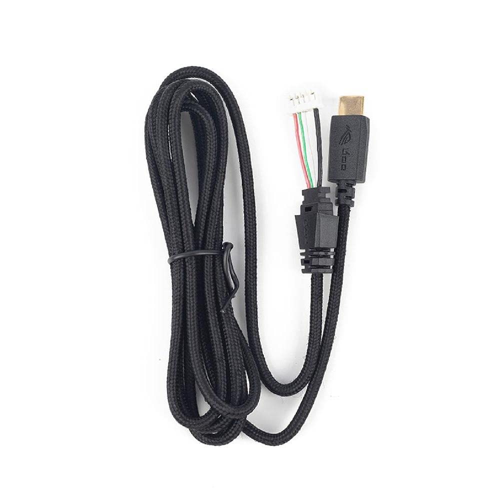 2 m Kopfhörerkabelleitung DIY Ersatzkabel Kabel kompatibel mit ASUS ROG Delta USB-C Gaming-Headset, schwarz, 200 cm Kopfhörer, Kabelleitung, kompatibel mit ASUS ROG Delta USB-C Gaming Headset