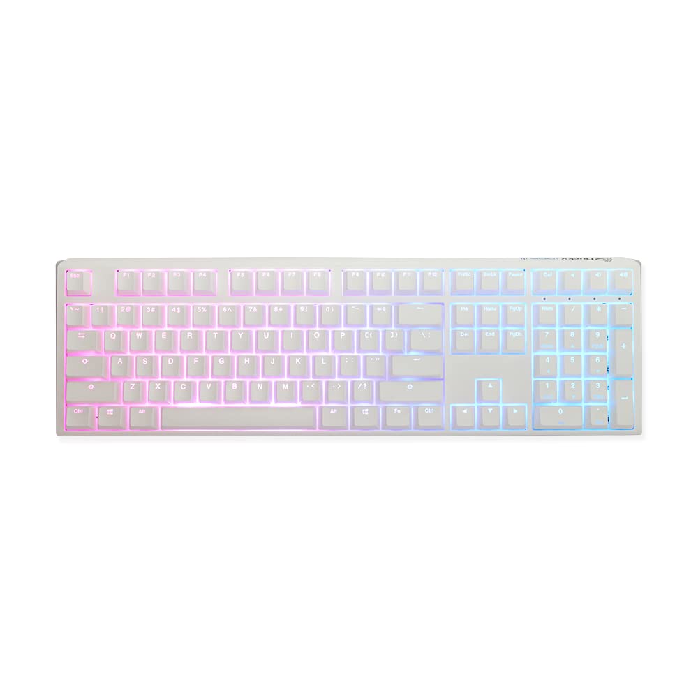 Ducky One 3 Classic Pure White Gaming Tastatur, RGB LED - MX-Blue (US)
