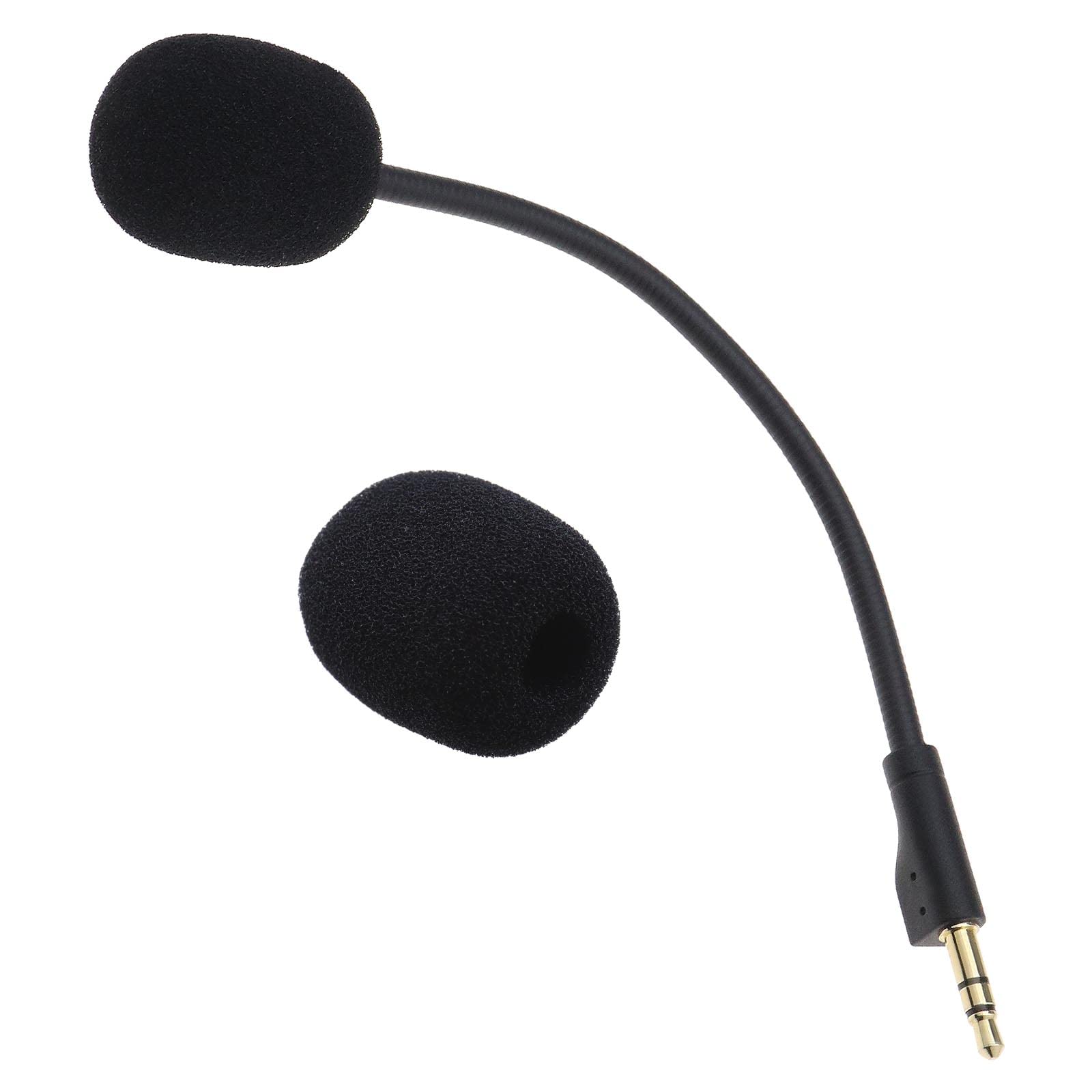 Mikrofon Ersatz Kompatibel mit Logitech G Pro/G Pro X 7.1 Kopfhörer mit Abdeckung aus Schwamm 3.5 mm Jack Geräuschunterdrückung in Schwarz